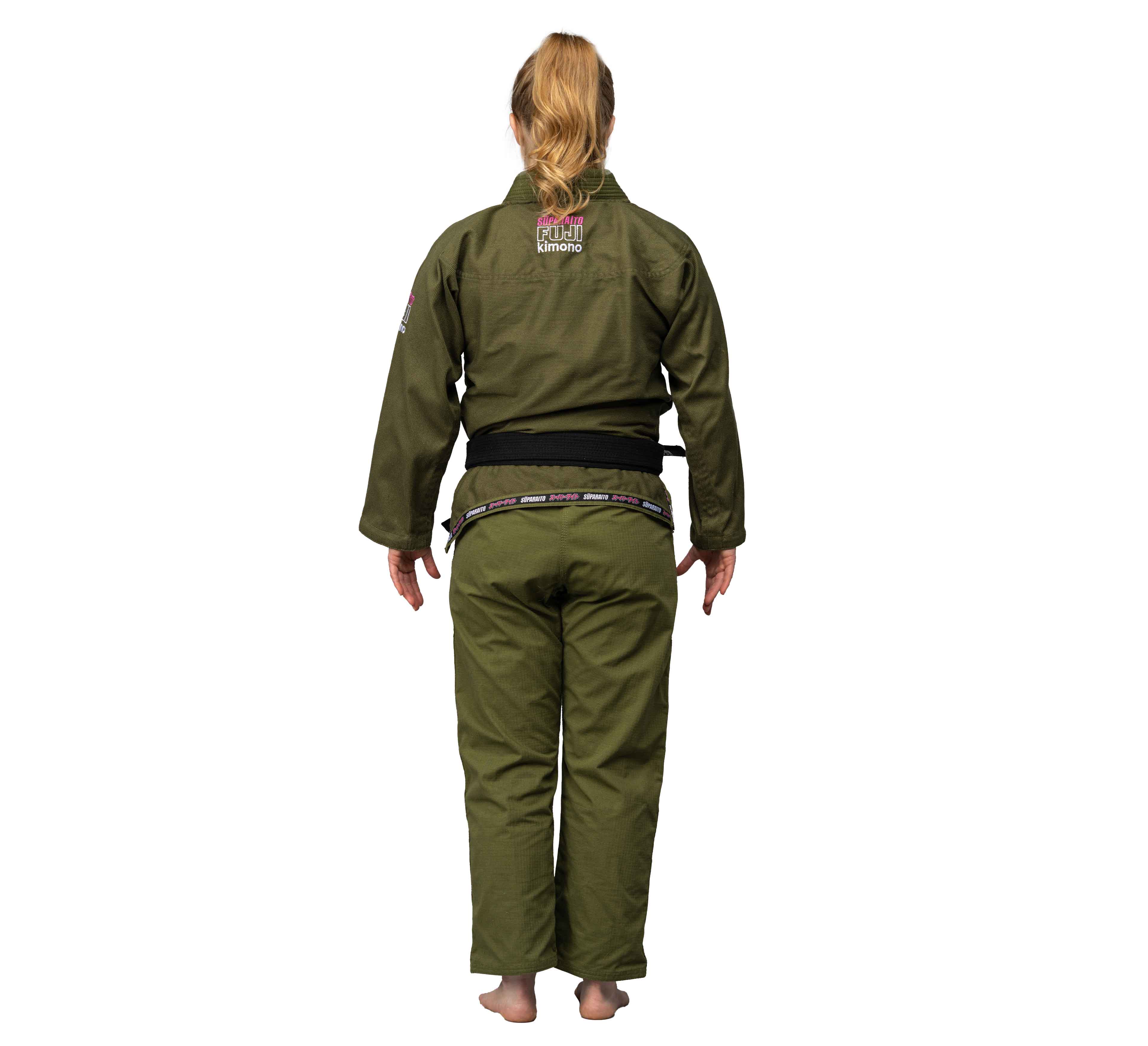 Suparaito Womens BJJ Gi Military Green and Pink、mySite、gigharbornorthrealestate