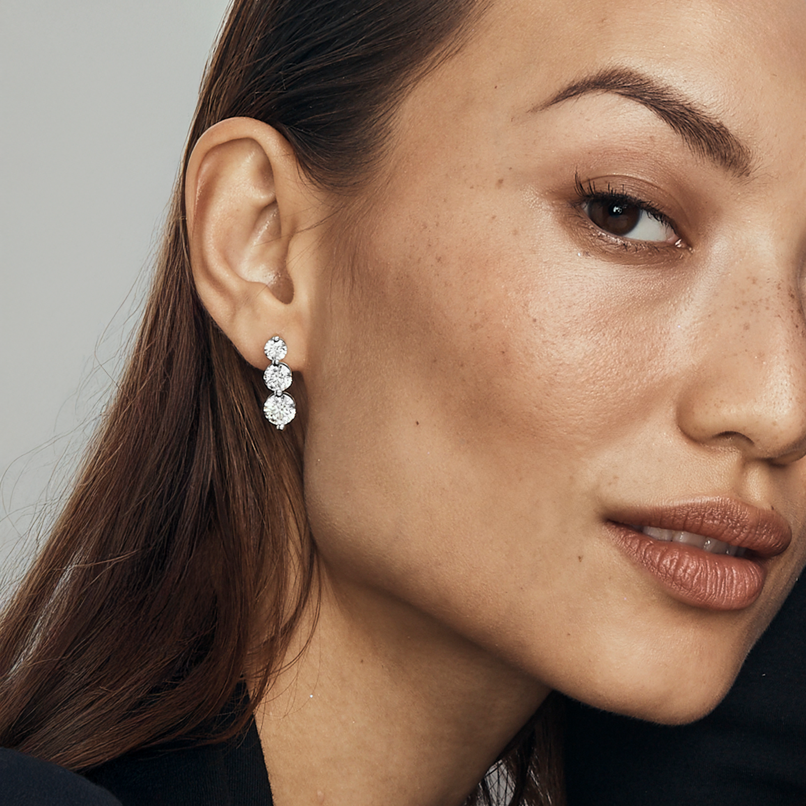 Abigail Diamond Earrings (6 Carat) - 14K White Gold、mySite、hinf8tx79