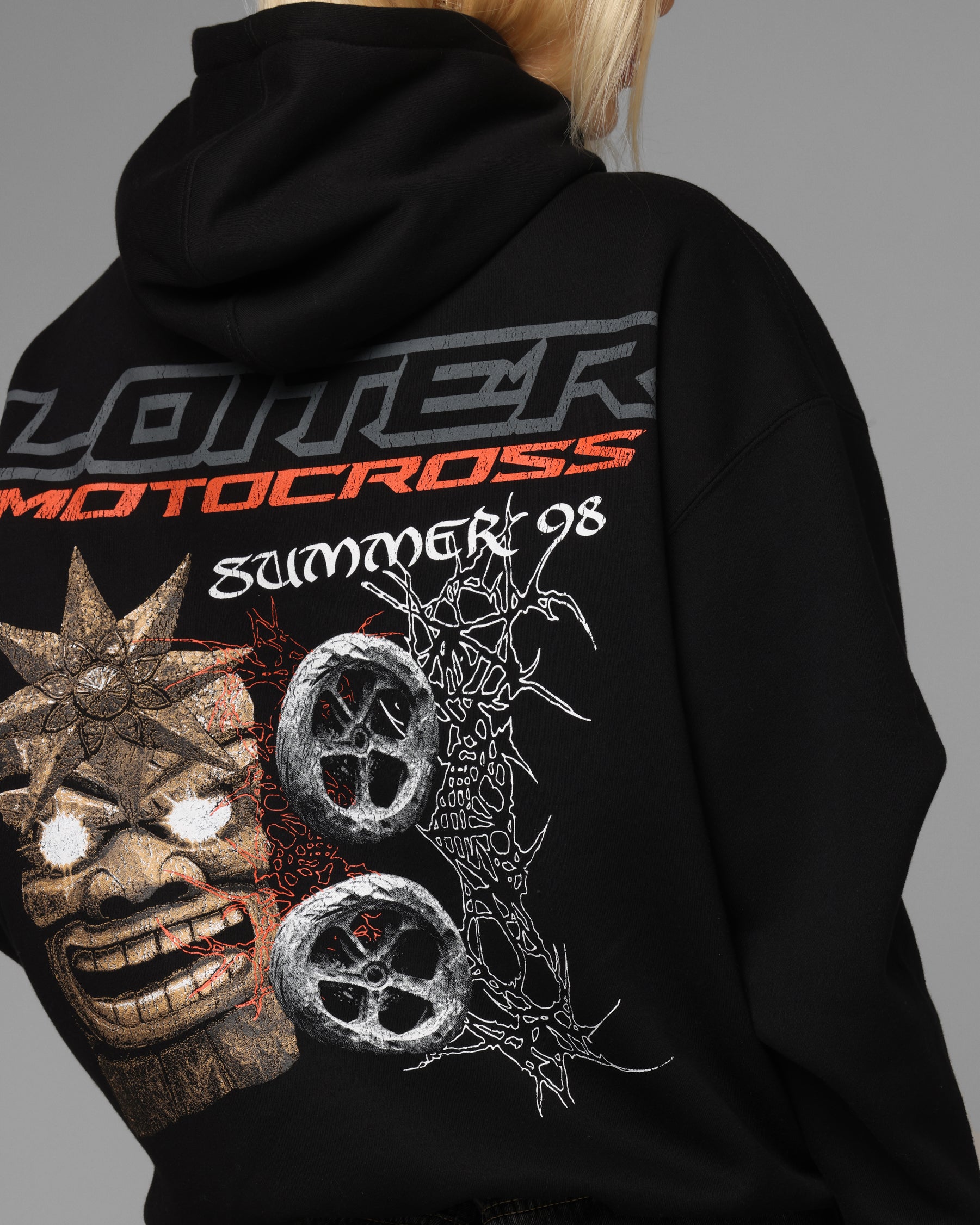 Loiter Summer Motocross Hoodie Black、mySite、zt4zffjzw