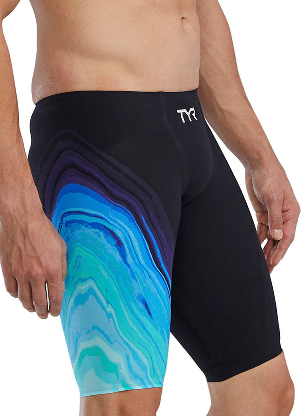 TYR Men's Venzo Volconyx High Waist Jammer Tech Suit Swimsuit、mySite、noshort