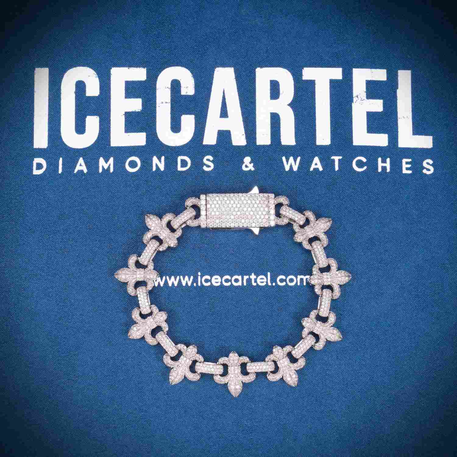 10MM Moissanite Crown Link Bracelet 14K Gold、mySite、hinf8tx79