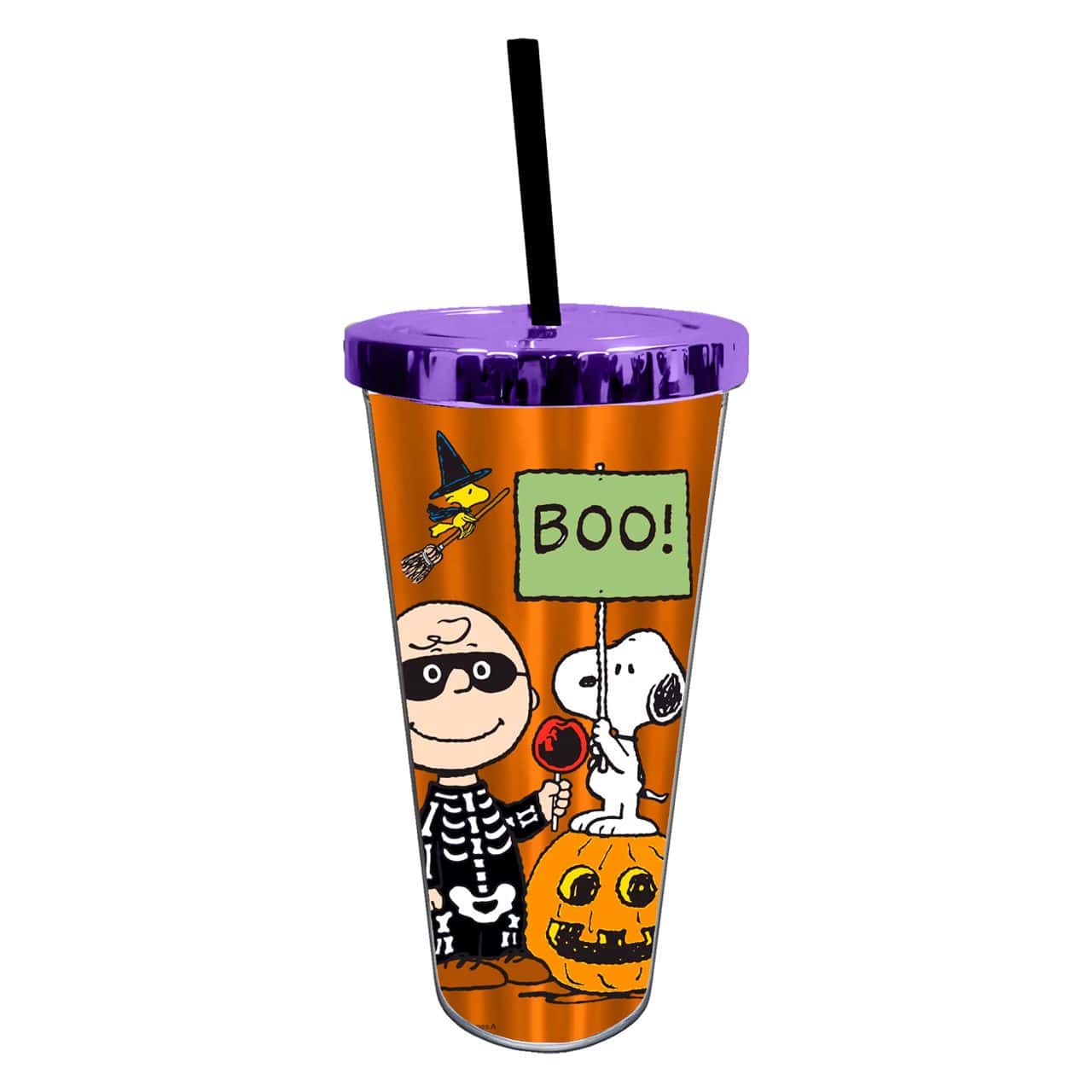 Peanuts Halloween Foil cup with lid 20 oz、mySite、g9winljtr