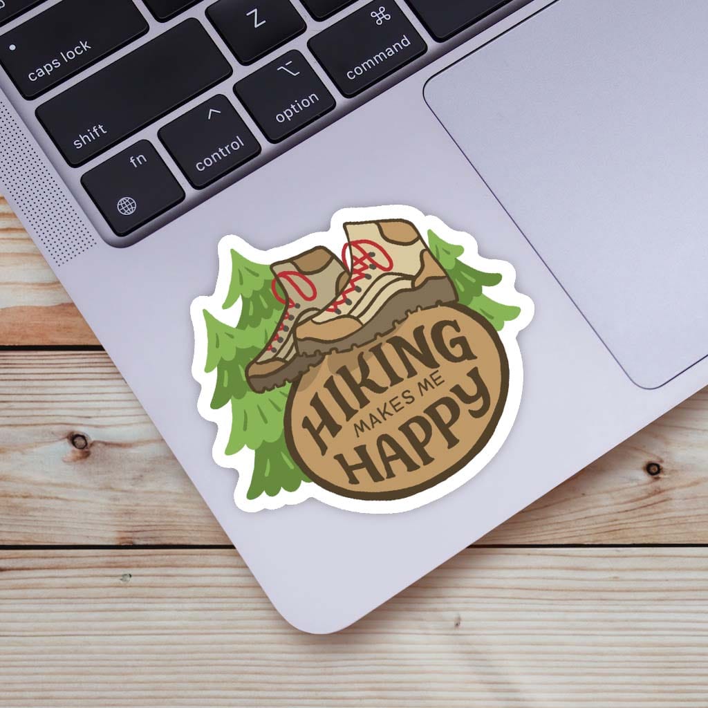  Hiking Makes Me Happy Sticker、mySite、ghnorth