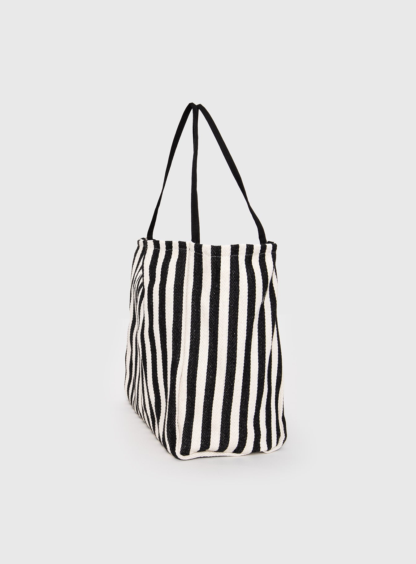 Halcyone Tote Bag White / Black Stripe、mySite、solidvoid