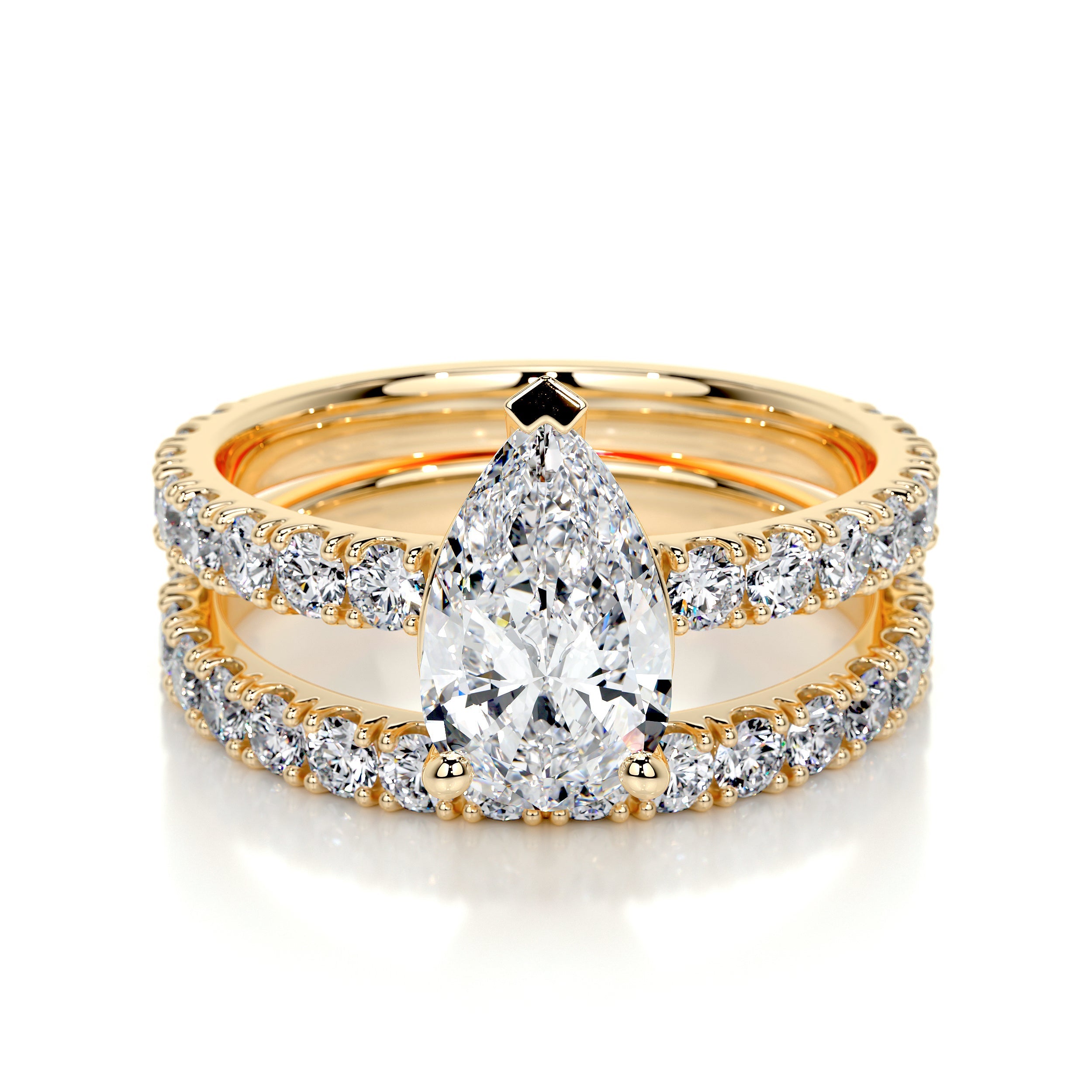 Hailey Lab Grown Diamond Bridal Set -18K Yellow Gold、mySite、hinf8tx79