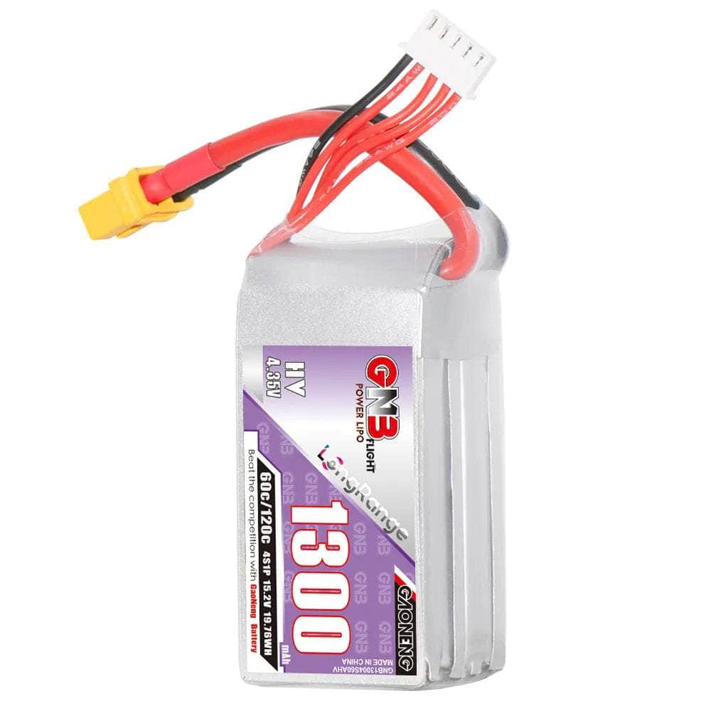  Gaoneng GNB 15.2V 4S 1300mAh 60C LiHV Battery - XT60、mySite、merchandisen