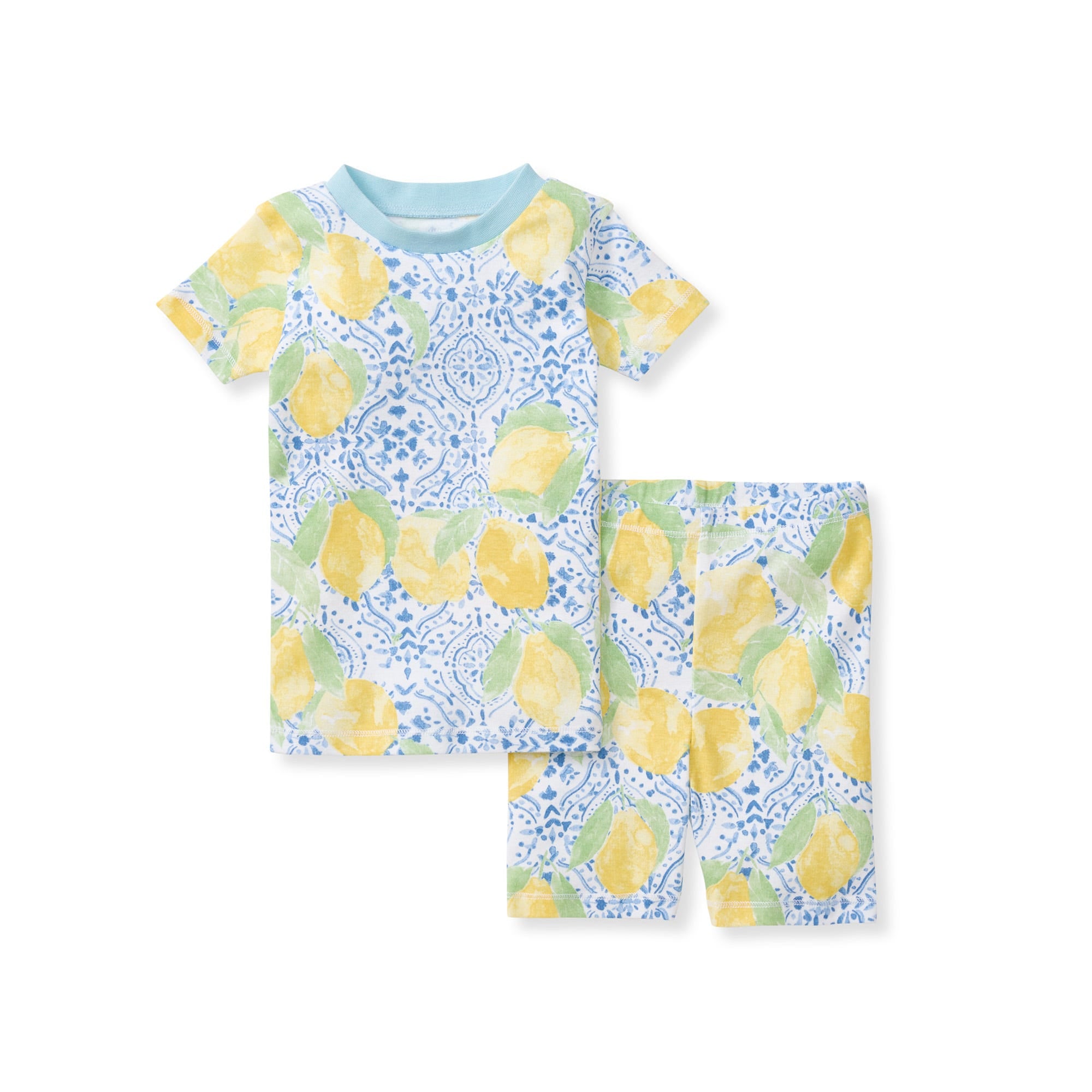  Lemon Tiles Organic Cotton Two-Piece Pajamas、mySite、layawaytickets