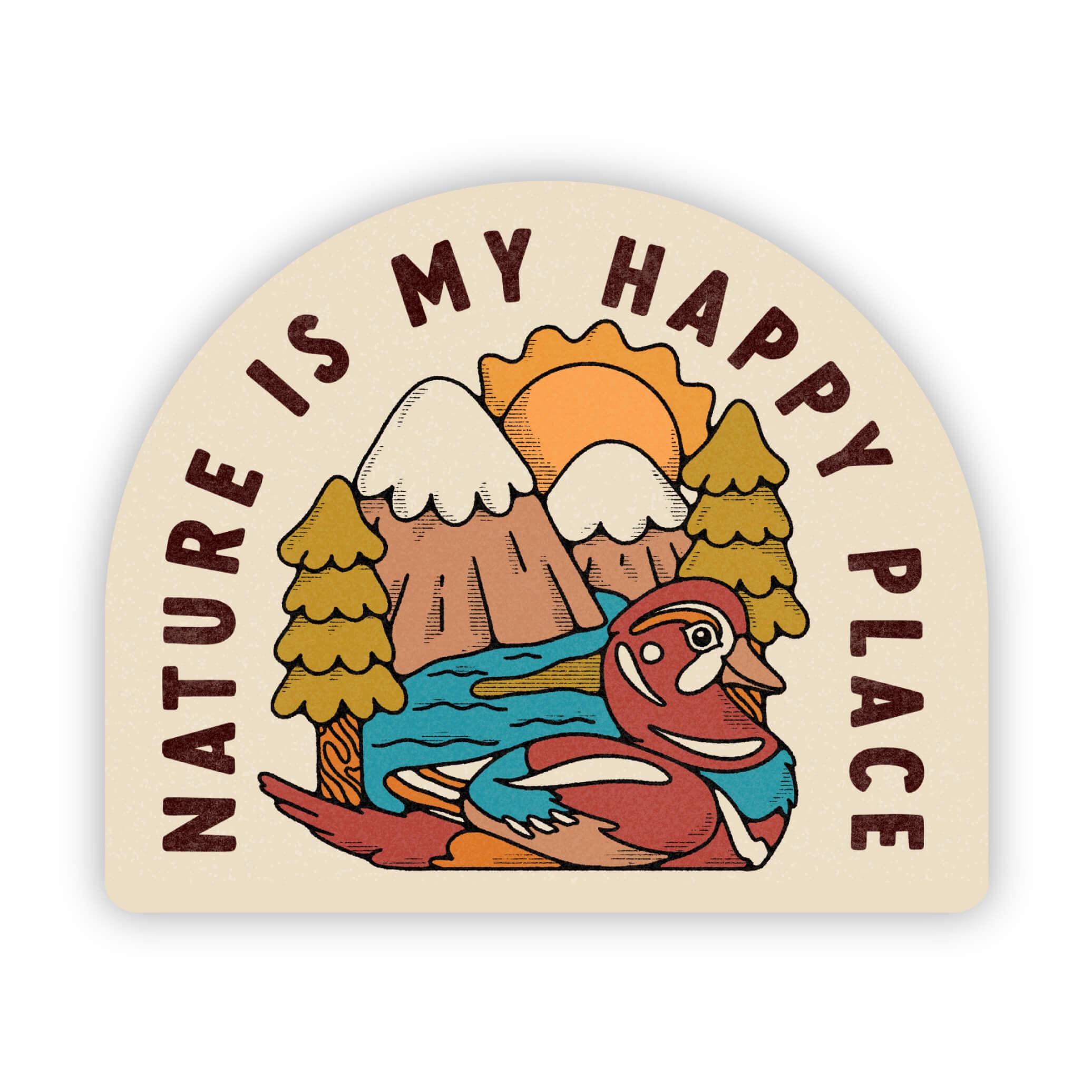  Nature is my happy place Sticker、mySite、ghnorth