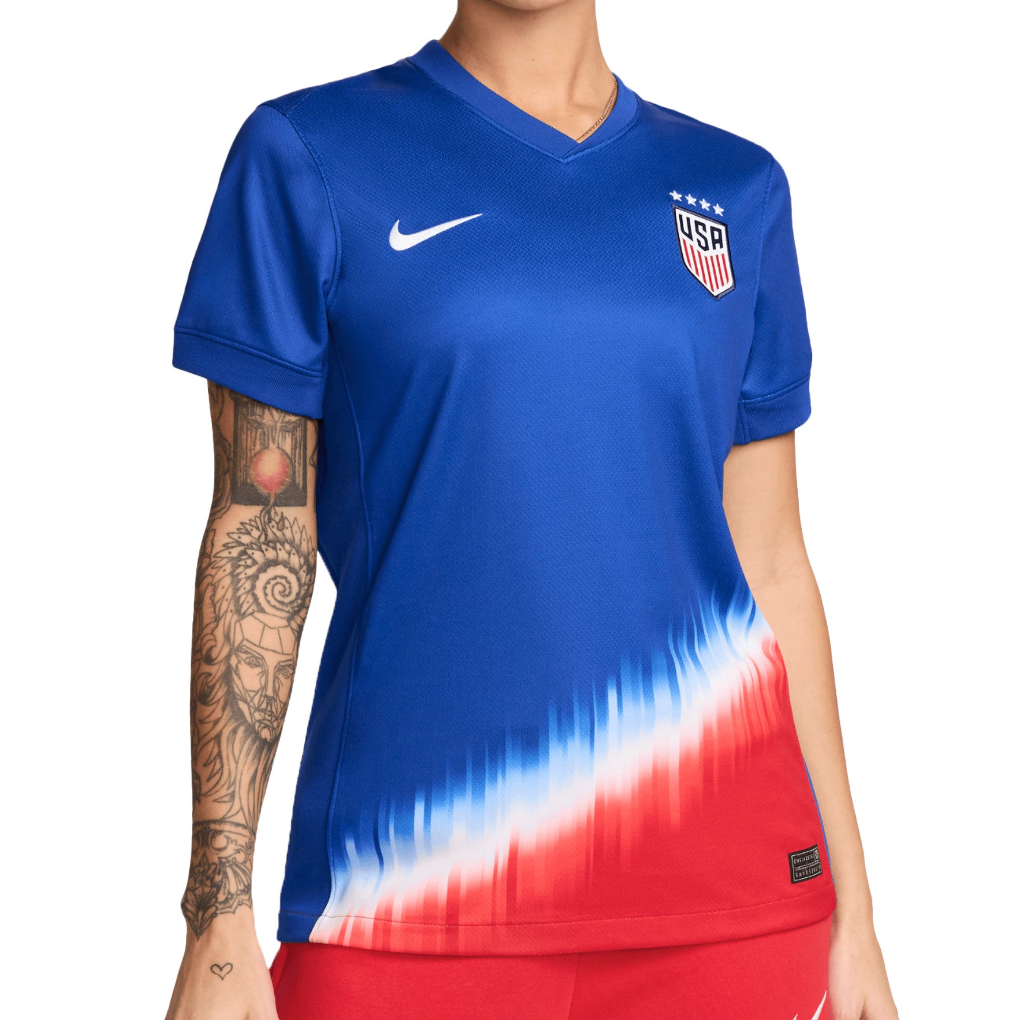 Nike Women's USA 4-Star 2024/25 Away Jersey Royal/Red/White、mySite、noshort