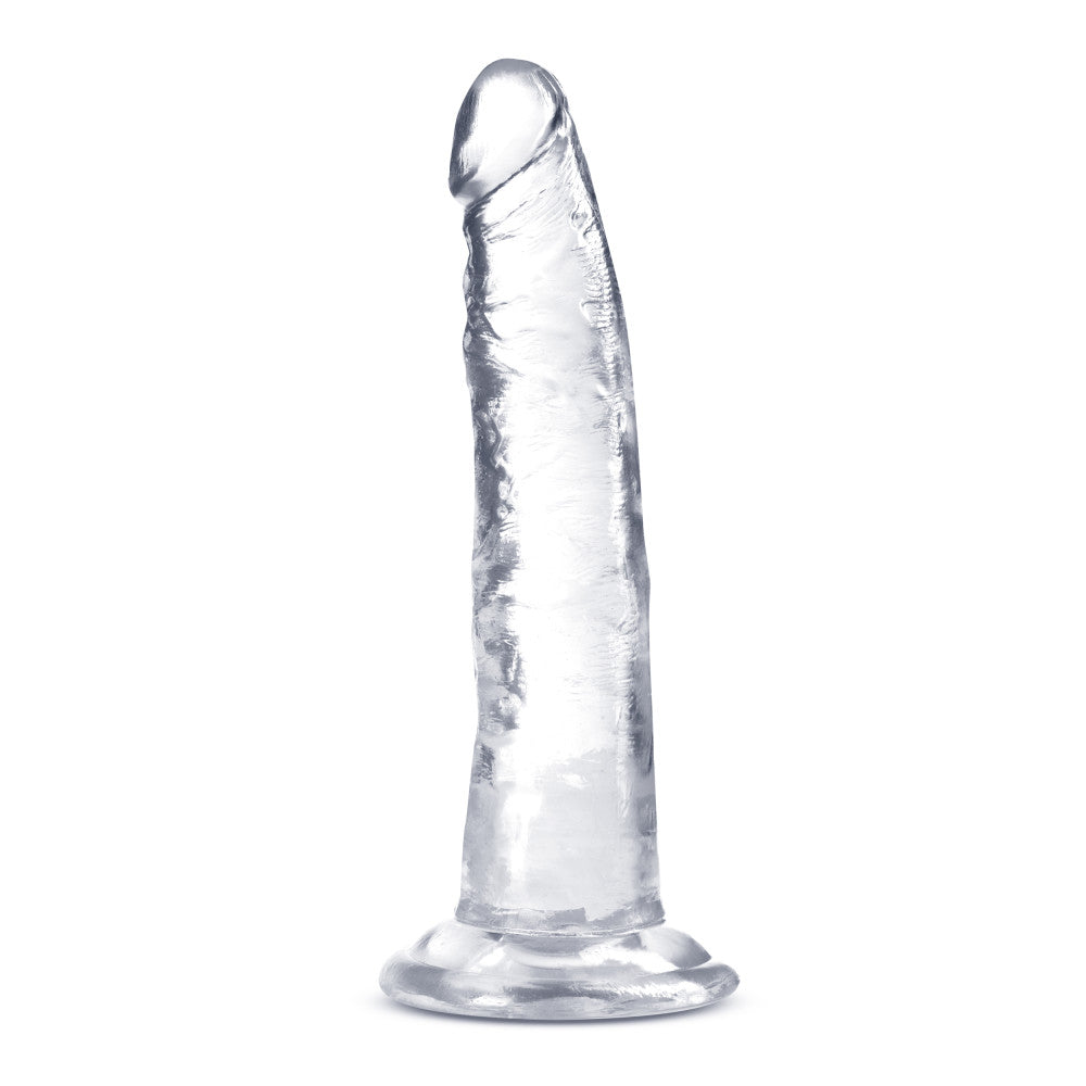B Yours Plus By Blush® | Lust N’ Thrust Realistic G-Spot Clear 7.5-Inch Long Dildo With Suction Cup Base、mySite、bottomscart