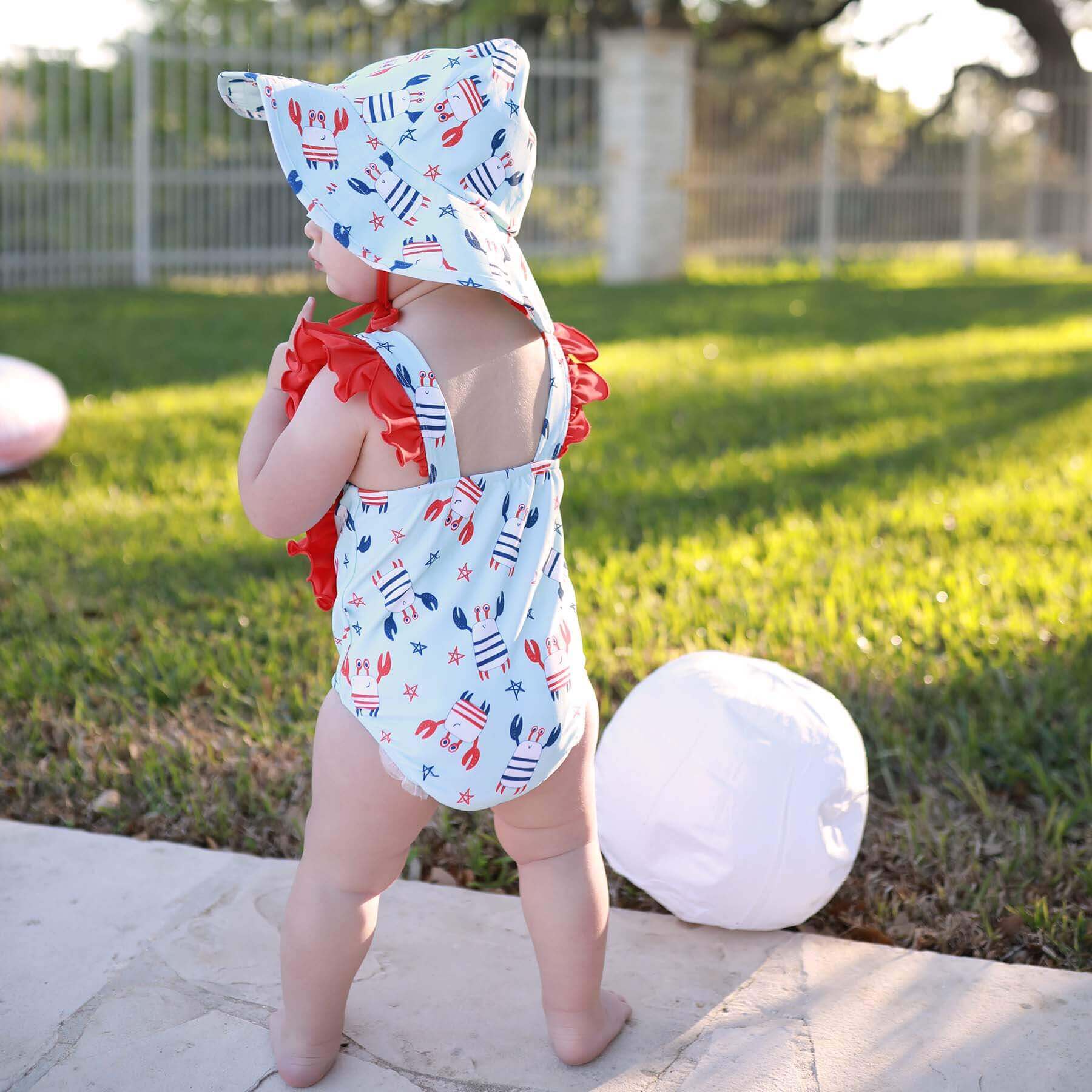  Double Ruffle One Piece | Crabby Cutie、mySite、layawaytickets