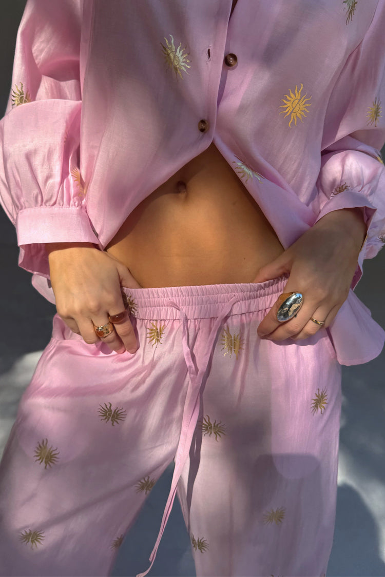 Pink Elissa Trousers with Sun Foil、mySite、solidvoid