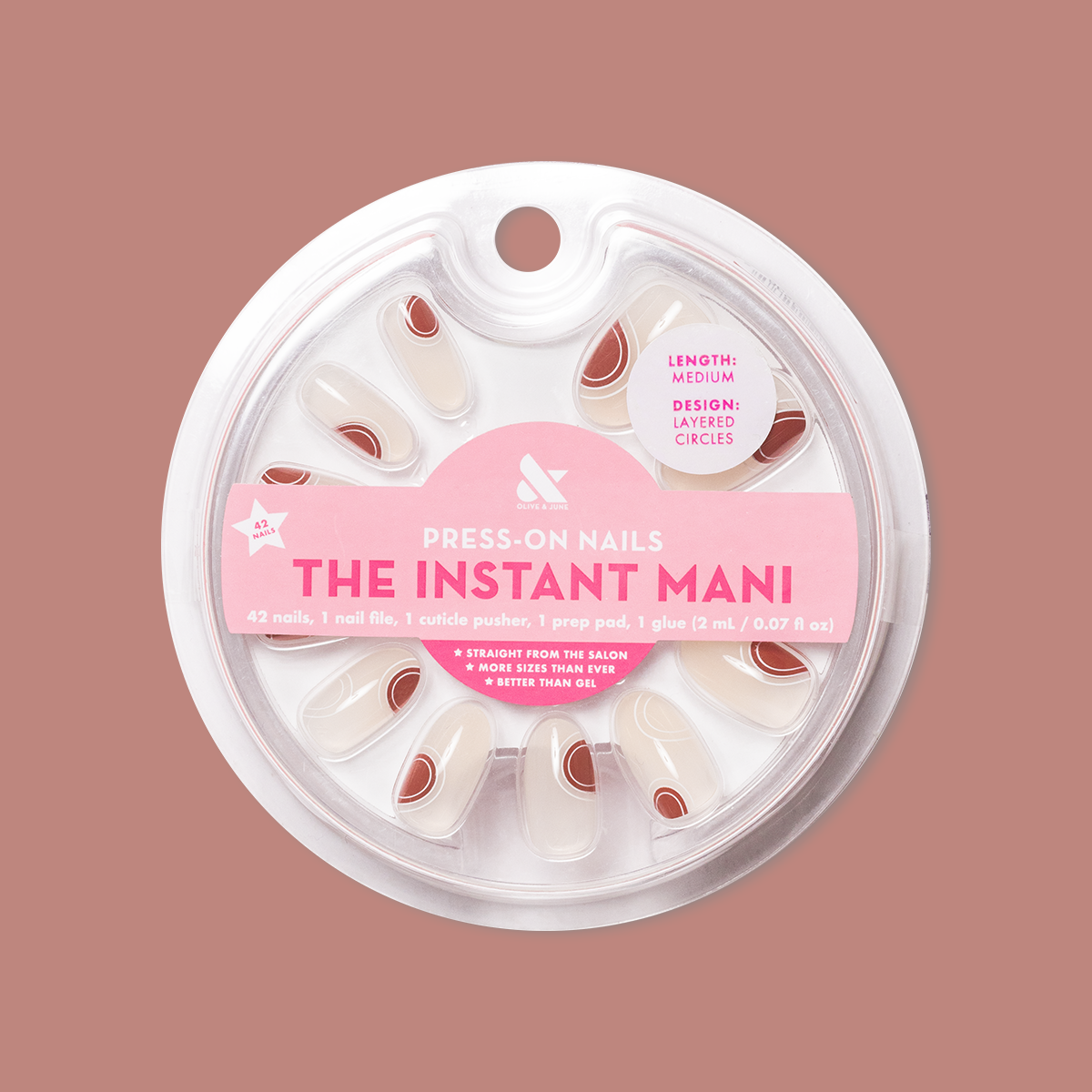 Layered Circles - Press-On | Medium | Oval、mySite、solidvoid