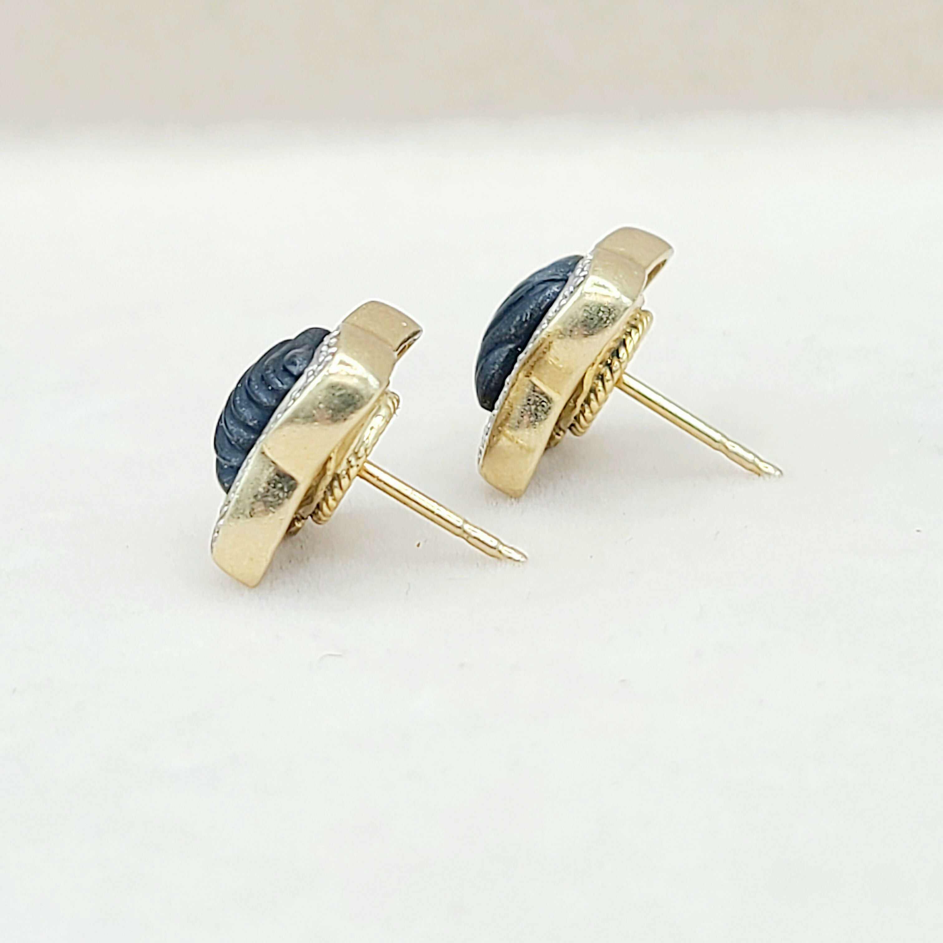 David Yurman Quatrefoil Carved Onyx Diamond Earrings Gold、mySite、hinf8tx79