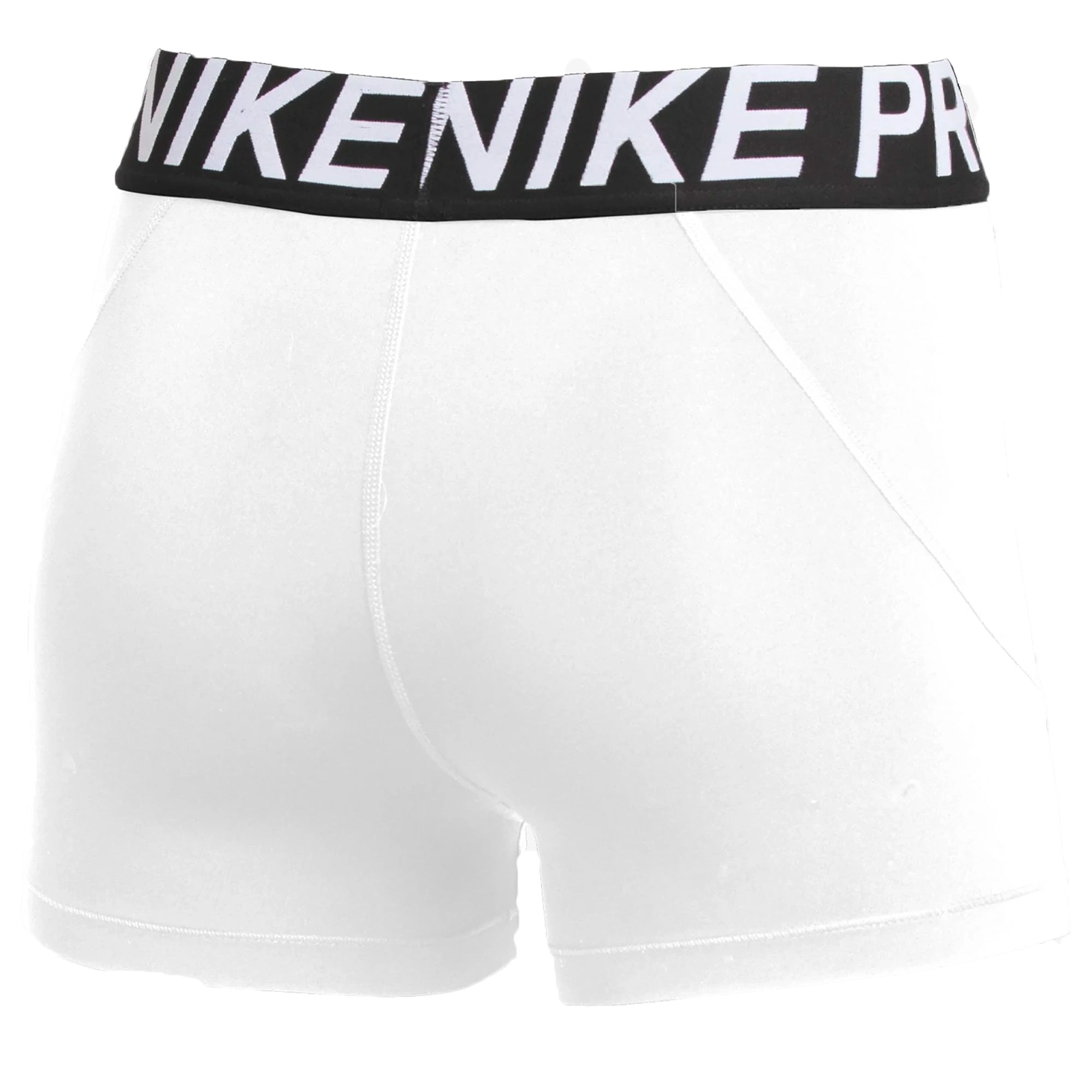 Nike Women's Pro Tight 3'' Shorts White/Black、mySite、bottomscart