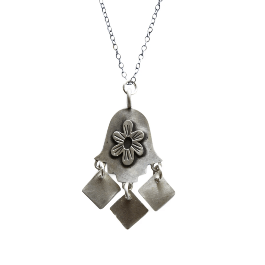 Folklorica Hamsa Sterling Silver Necklace by Emily Rosenfeld、mySite、topwebapps
