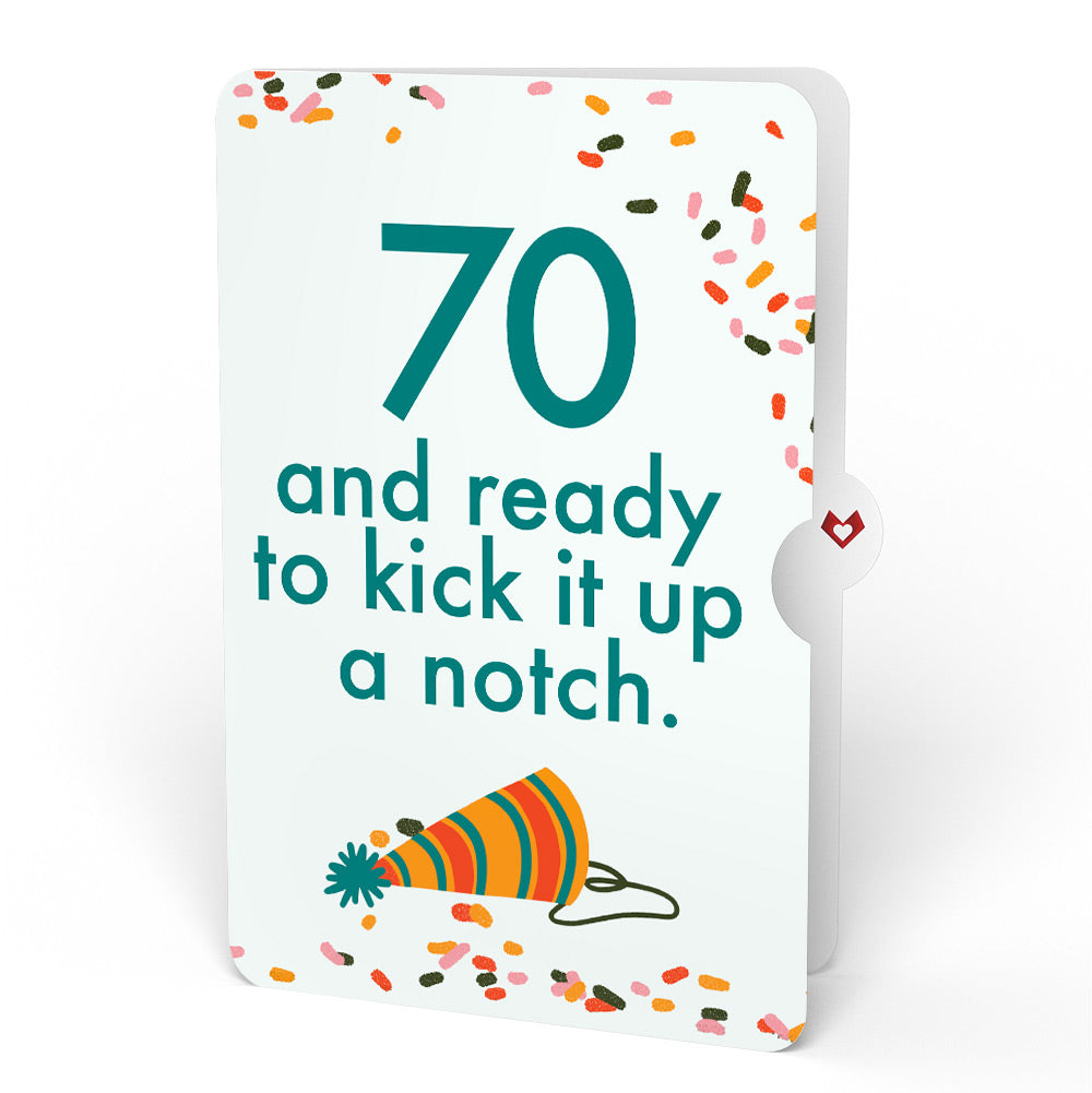 Happy Birthday Hot Stuff Pop-Up Card and 70th Kick It Up Sentiment Set、mySite、solidvoid