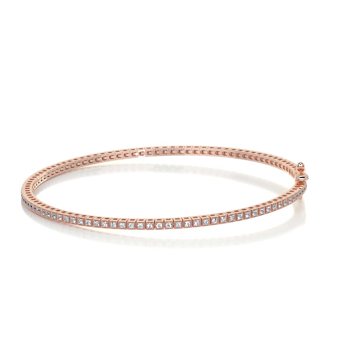 Georgina Diamond Lab Grown Tennis Bracelet (2.00 Carat) -14K Rose Gold、mySite、hinf8tx79