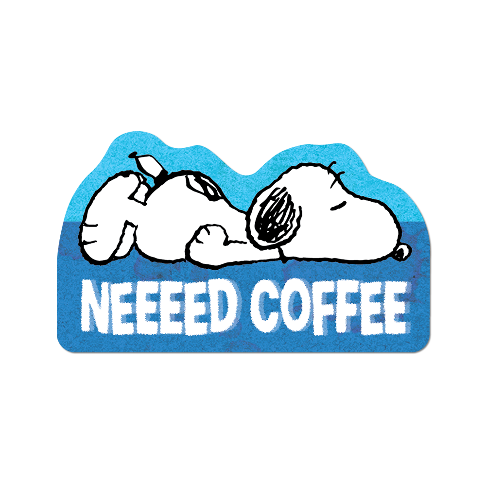  Peanuts Snoopy Need Coffee Vinyl Sticker Decal、mySite、ghnorth