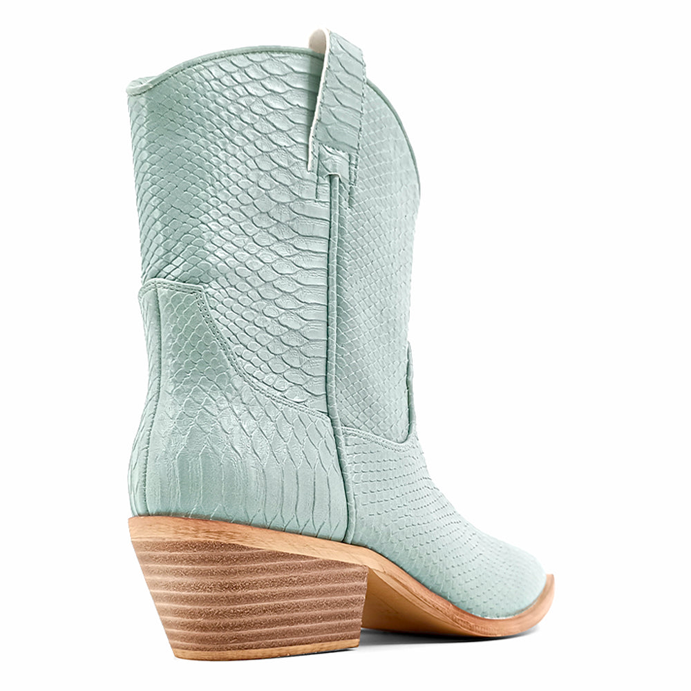 Zouzou Snake Print Pointed Toe Cowboy Boots、mySite、gtrtttuynbv