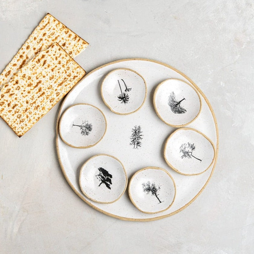 Trees of Israel Seder Plate - White、mySite、topwebapps