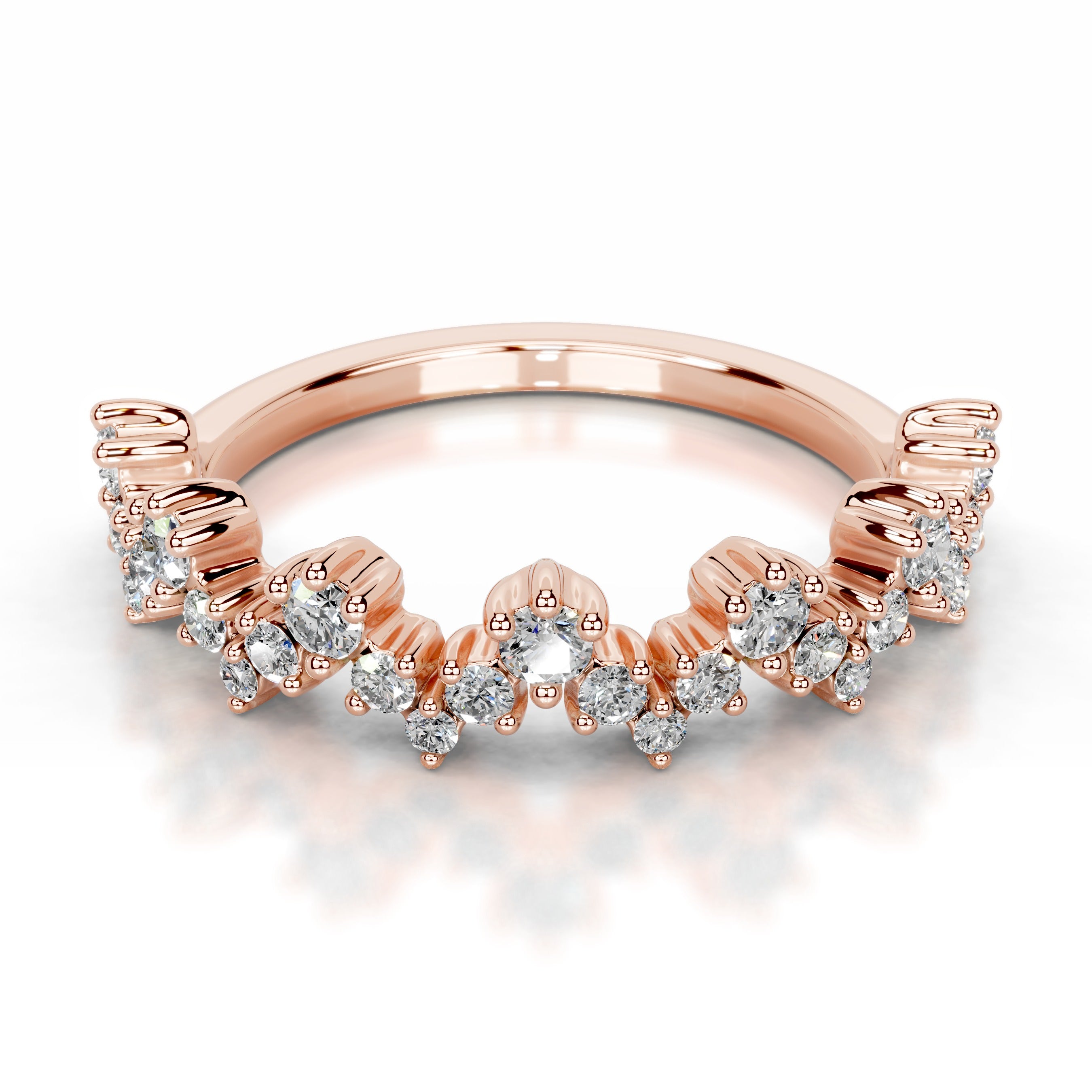 Julane Lab Grown Diamond Wedding band - 14K Rose Gold、mySite、hinf8tx79