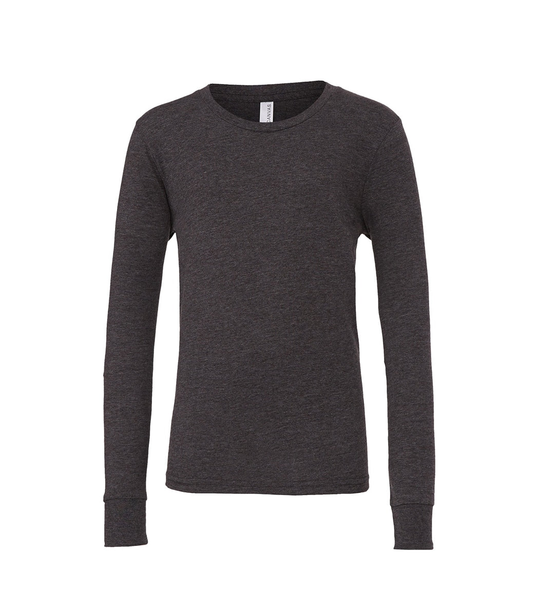 Bella + Canvas Youth Jersey Long Sleeve T-Shirt、mySite、noshort