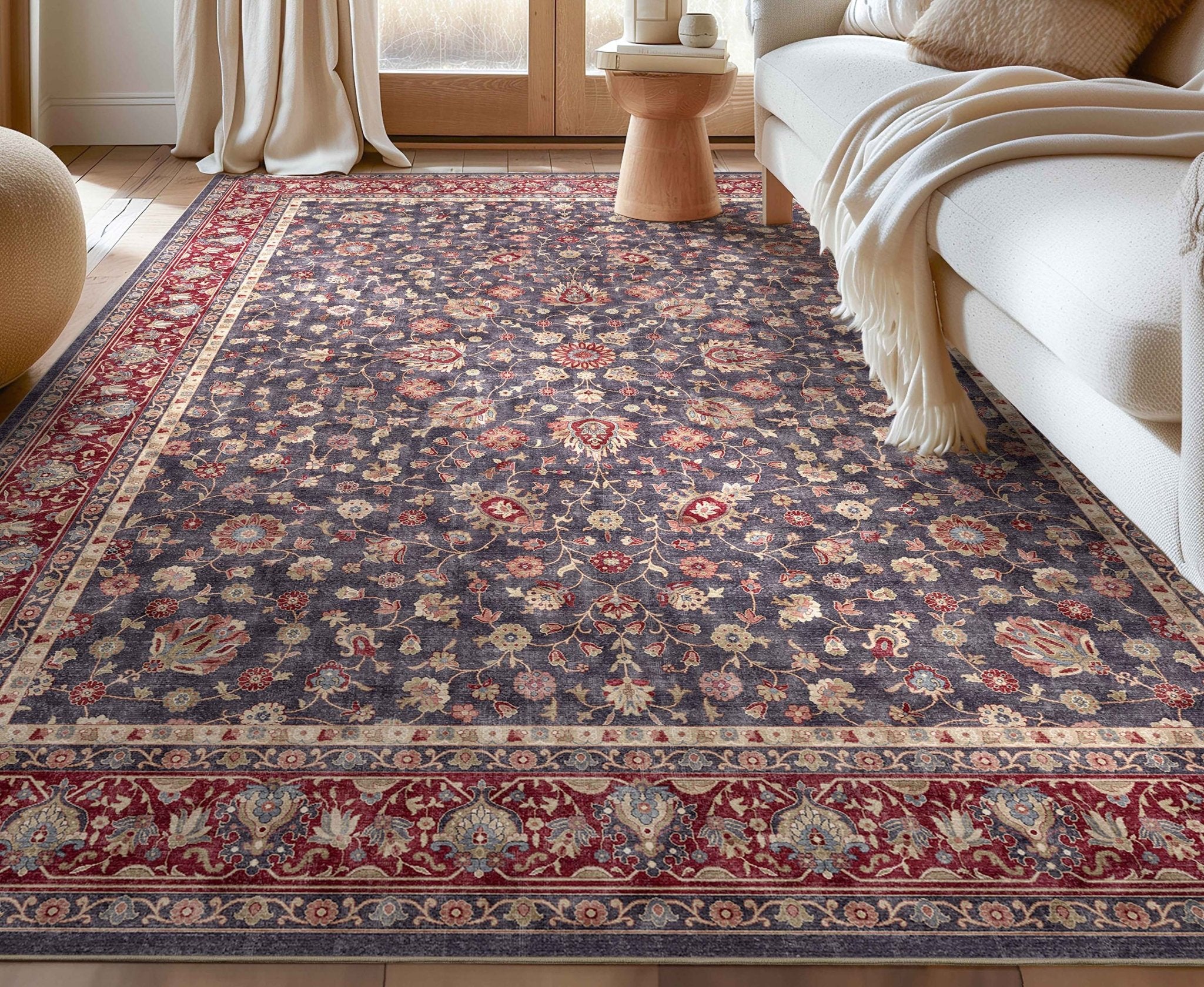 Rome Vintage Oriental Floral Flat-Weave Rug、mySite、gigharbornorthrealestate