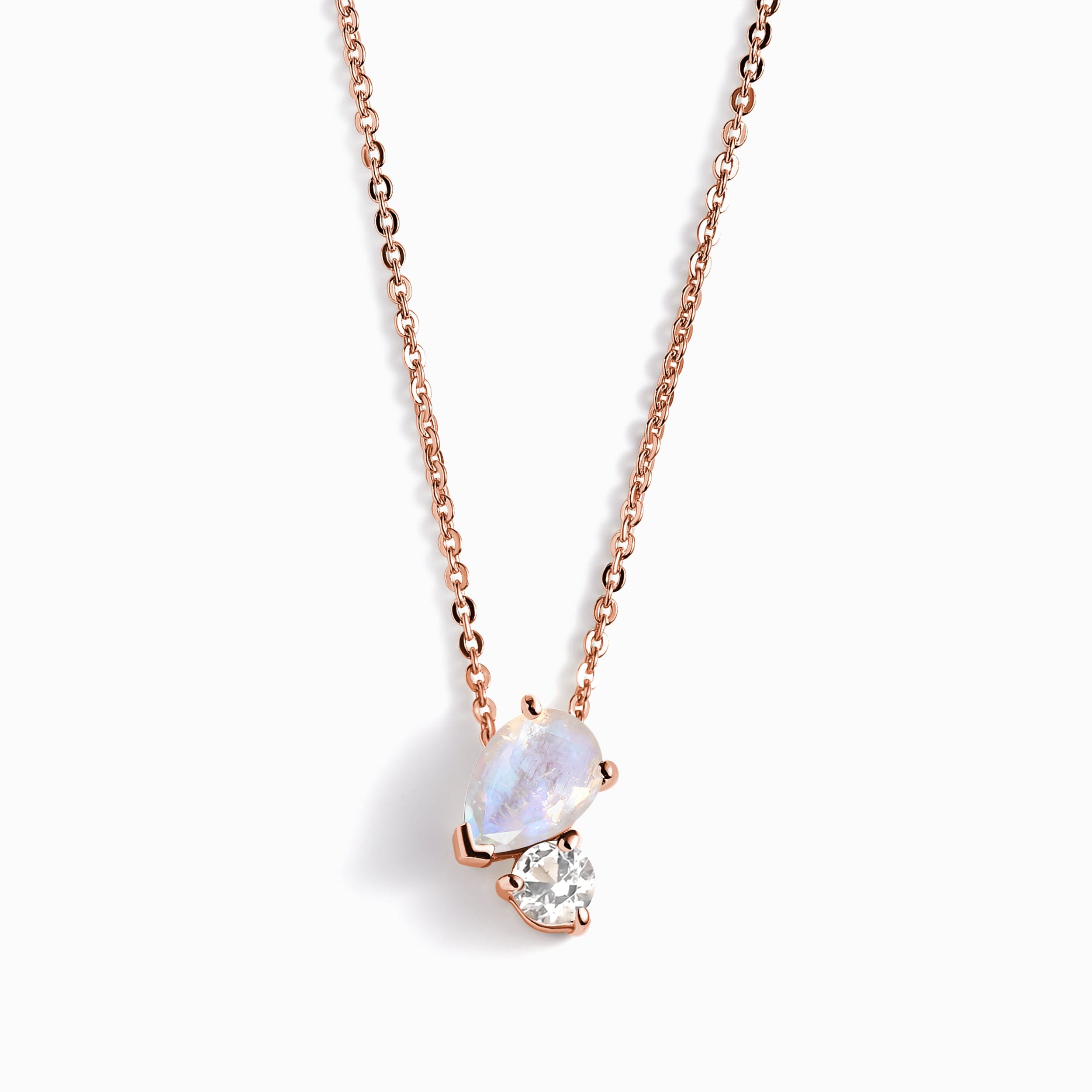 Moonstone & White Topaz - Toi Et Moi Necklace、mySite、hinf8tx79