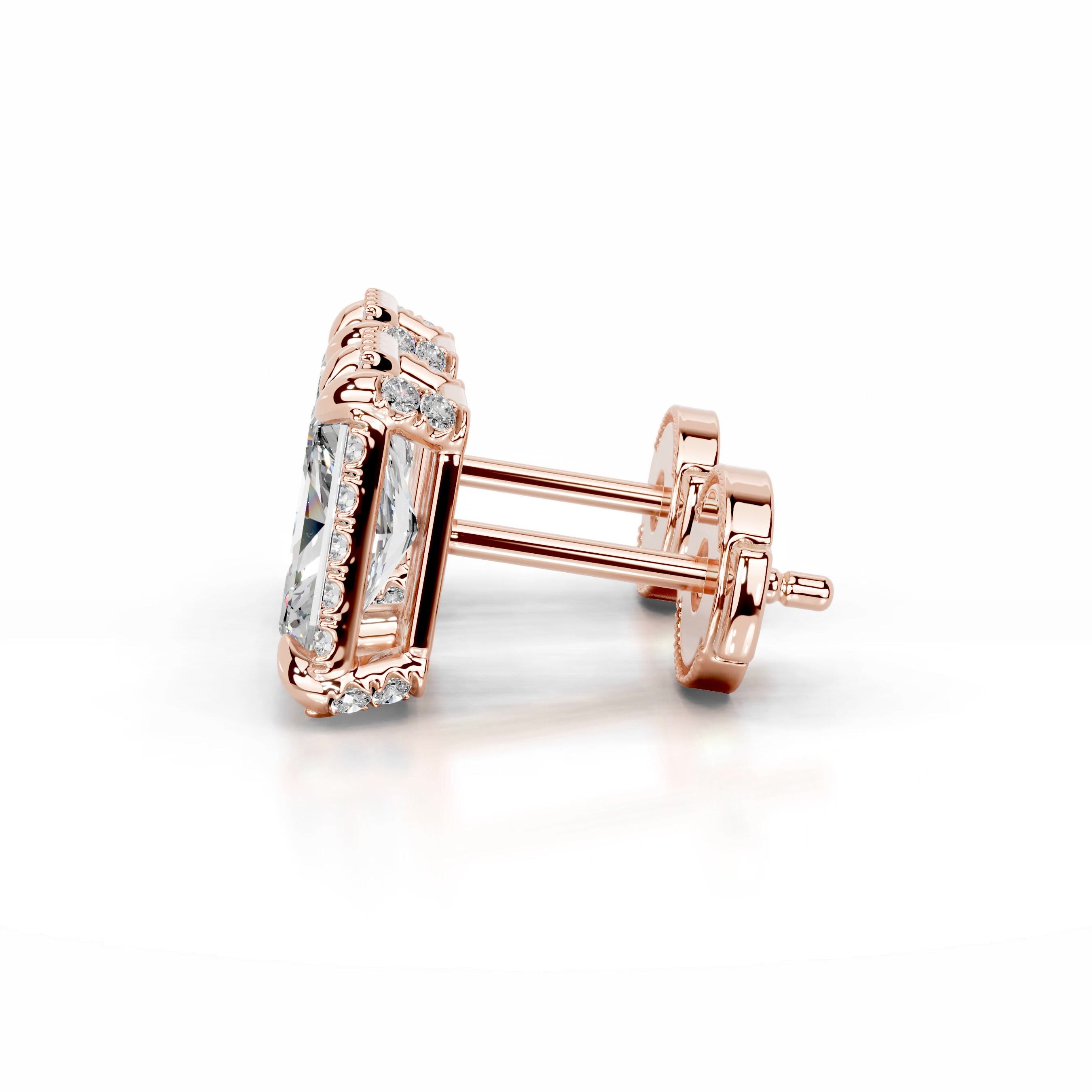 Ophelia Diamond Halo Earrings - 14K Rose Gold、mySite、hinf8tx79