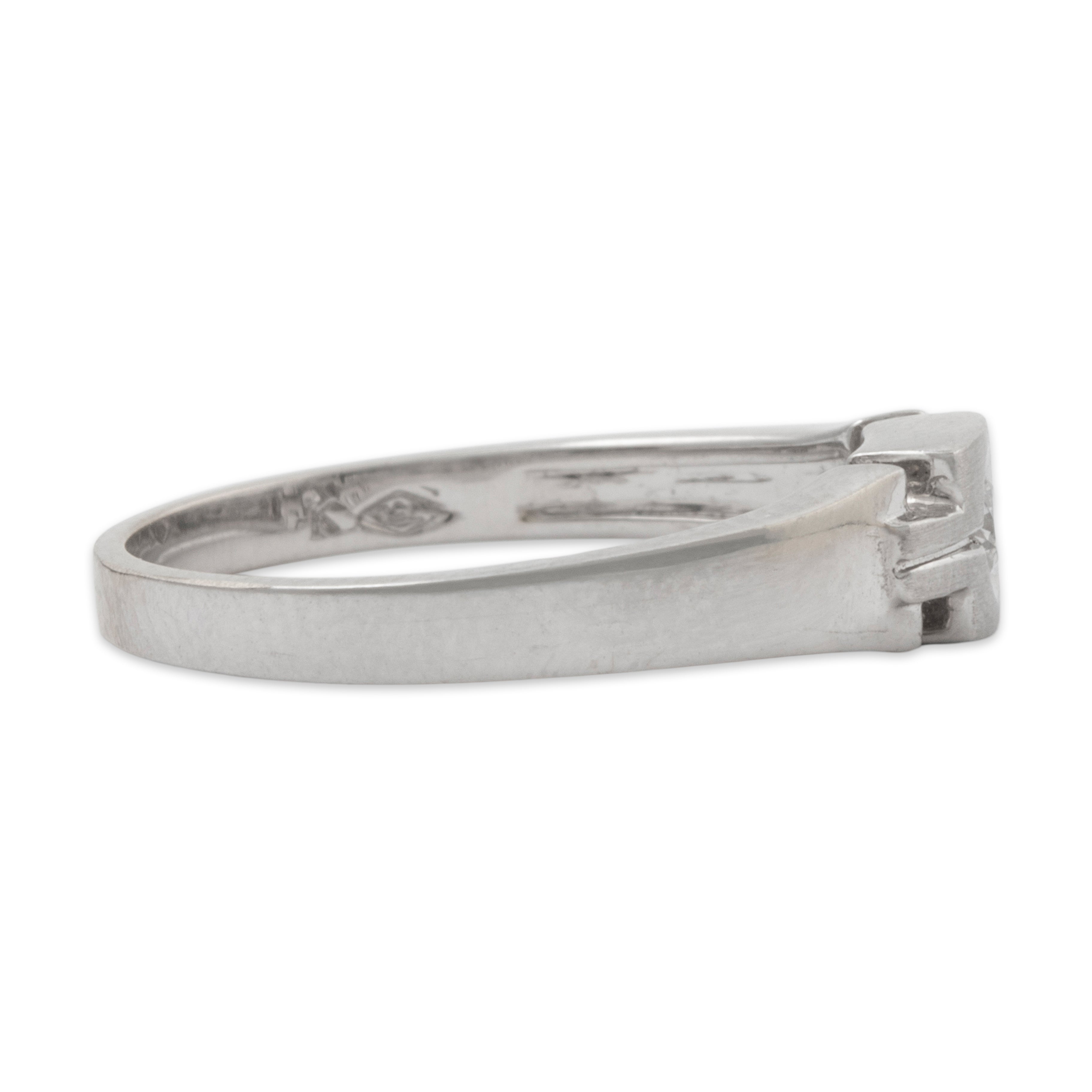 Vintage 18k White Gold Diamond Geometric Modernist Ring 5.50、mySite、hinf8tx79