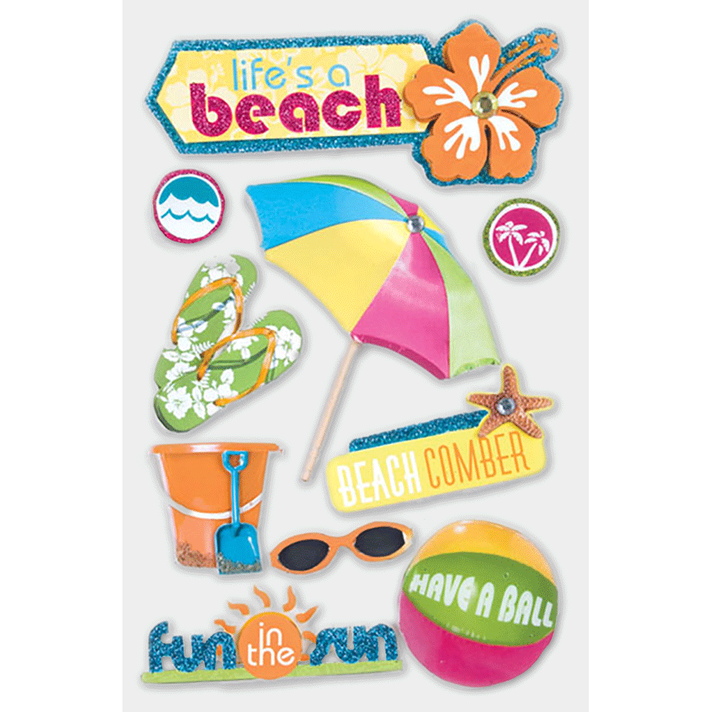  Life's A Beach 3-D Stickers、mySite、ghnorth
