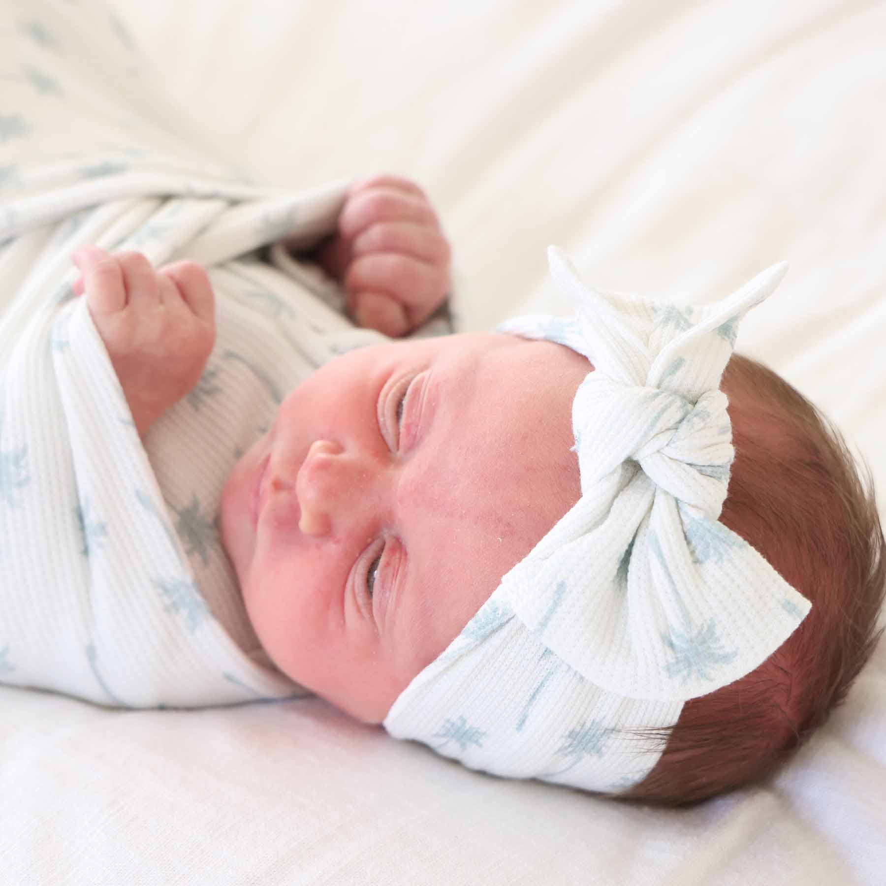  Preppy Palms Bamboo Waffle Knit Large Bow Headwrap、mySite、layawaytickets