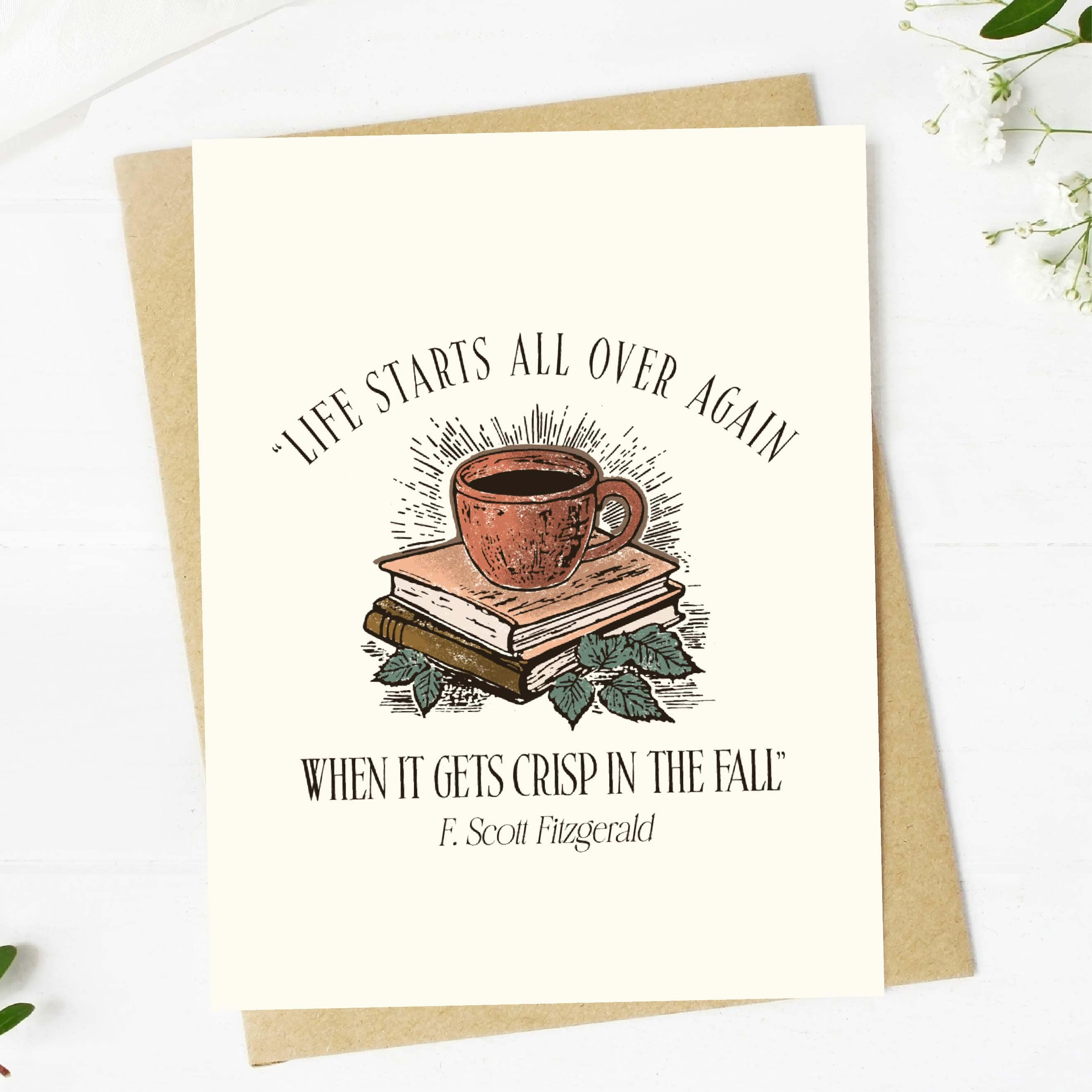  Life Starts All Over Again F.Scott Fitzgerald Fall Card、mySite、elrpsem3k