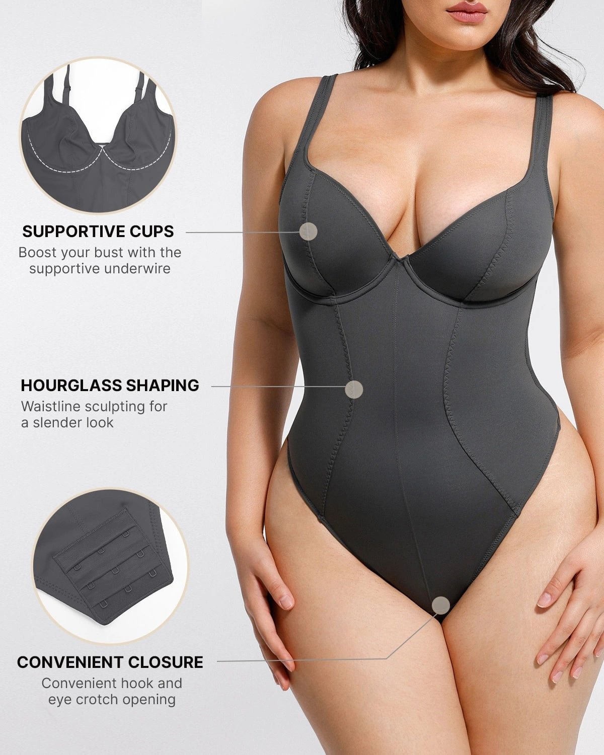 AirSlim® Chic Scoop Neck Thong Bodysuit、mySite、bengalsvssteelers