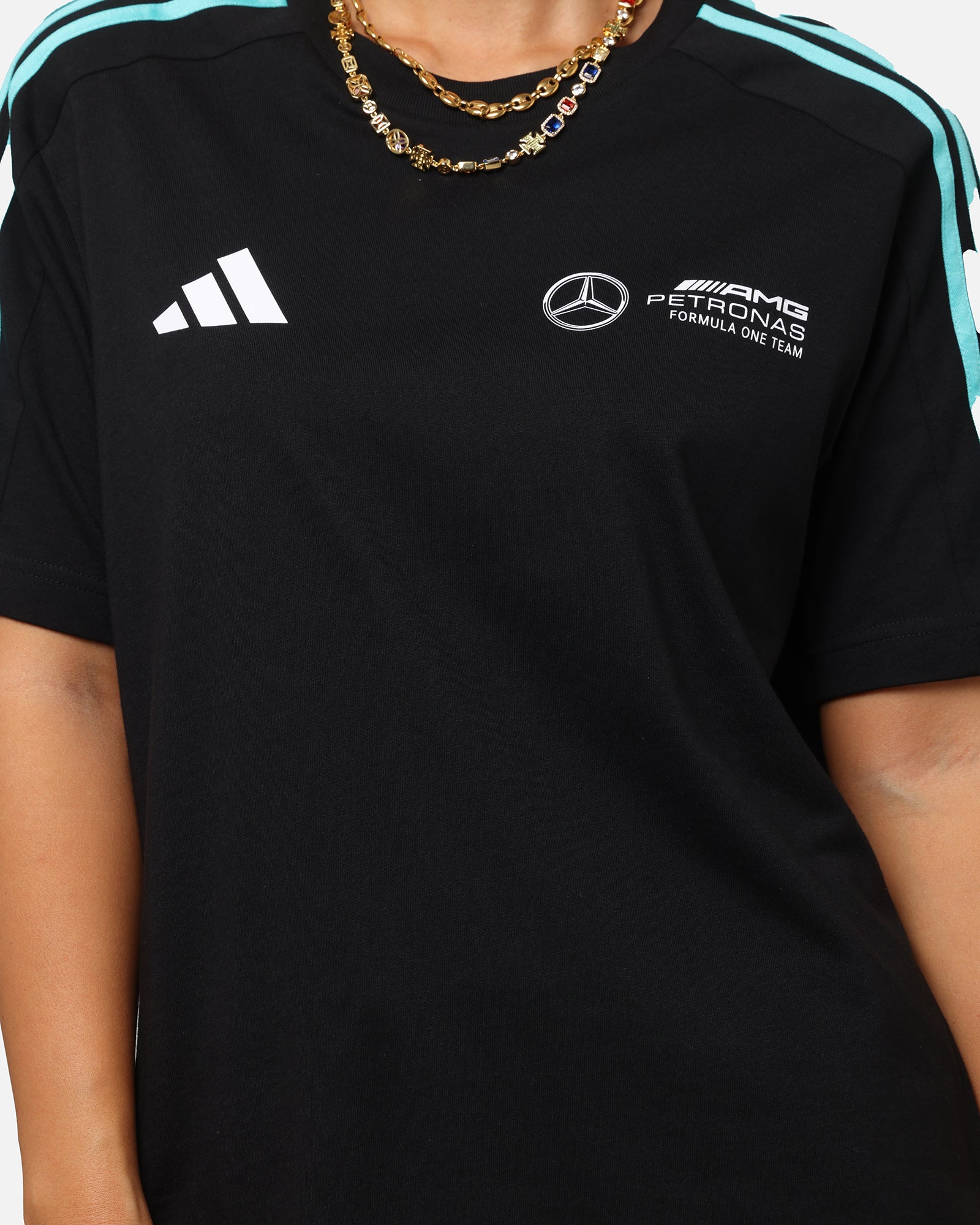 adidas x Mercedes-AMG PETRONAS Formula One F1 DNA T-Shirt Black/White、mySite、zt4zffjzw