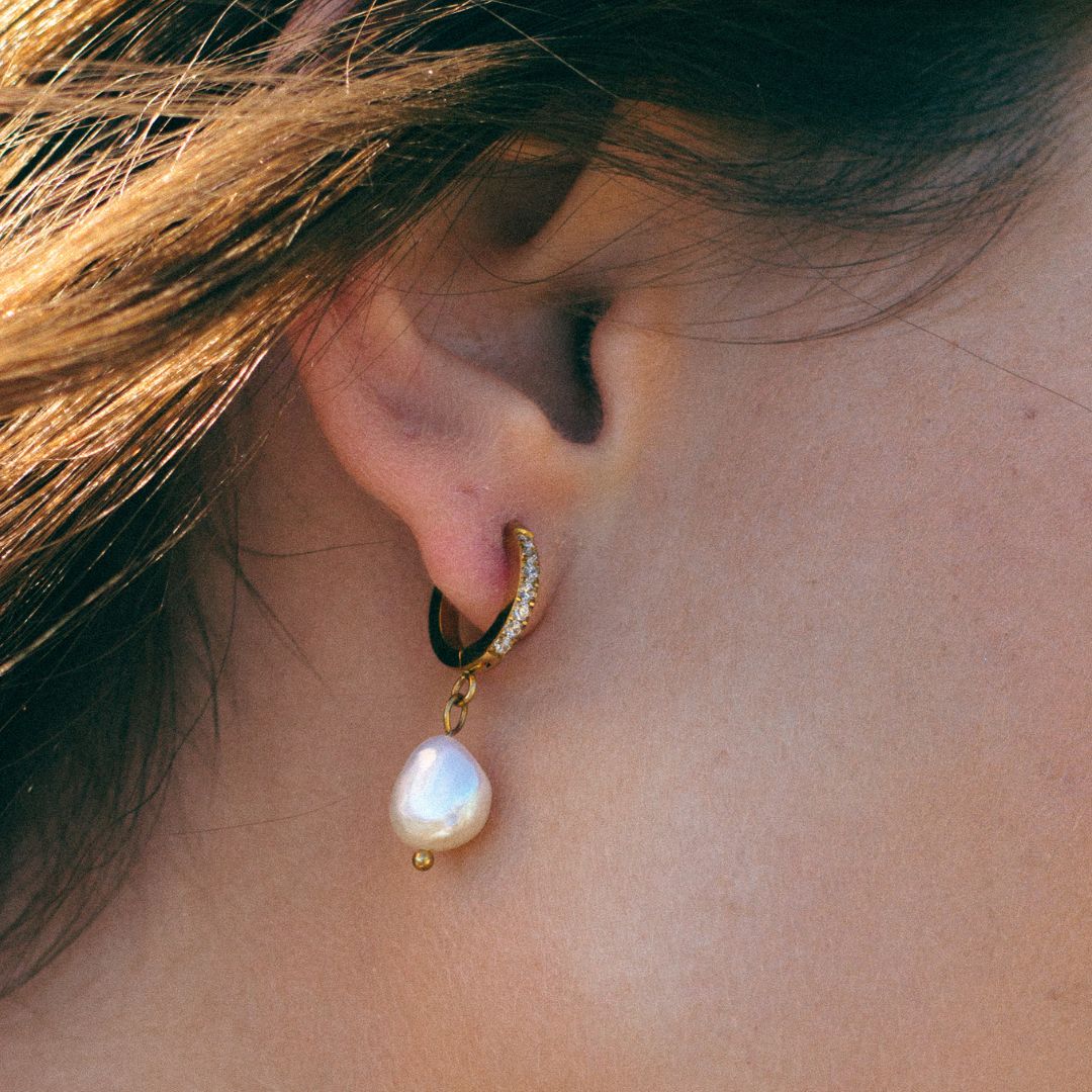 Freshwater Pearl Hoop Earrings、mySite、hinf8tx79