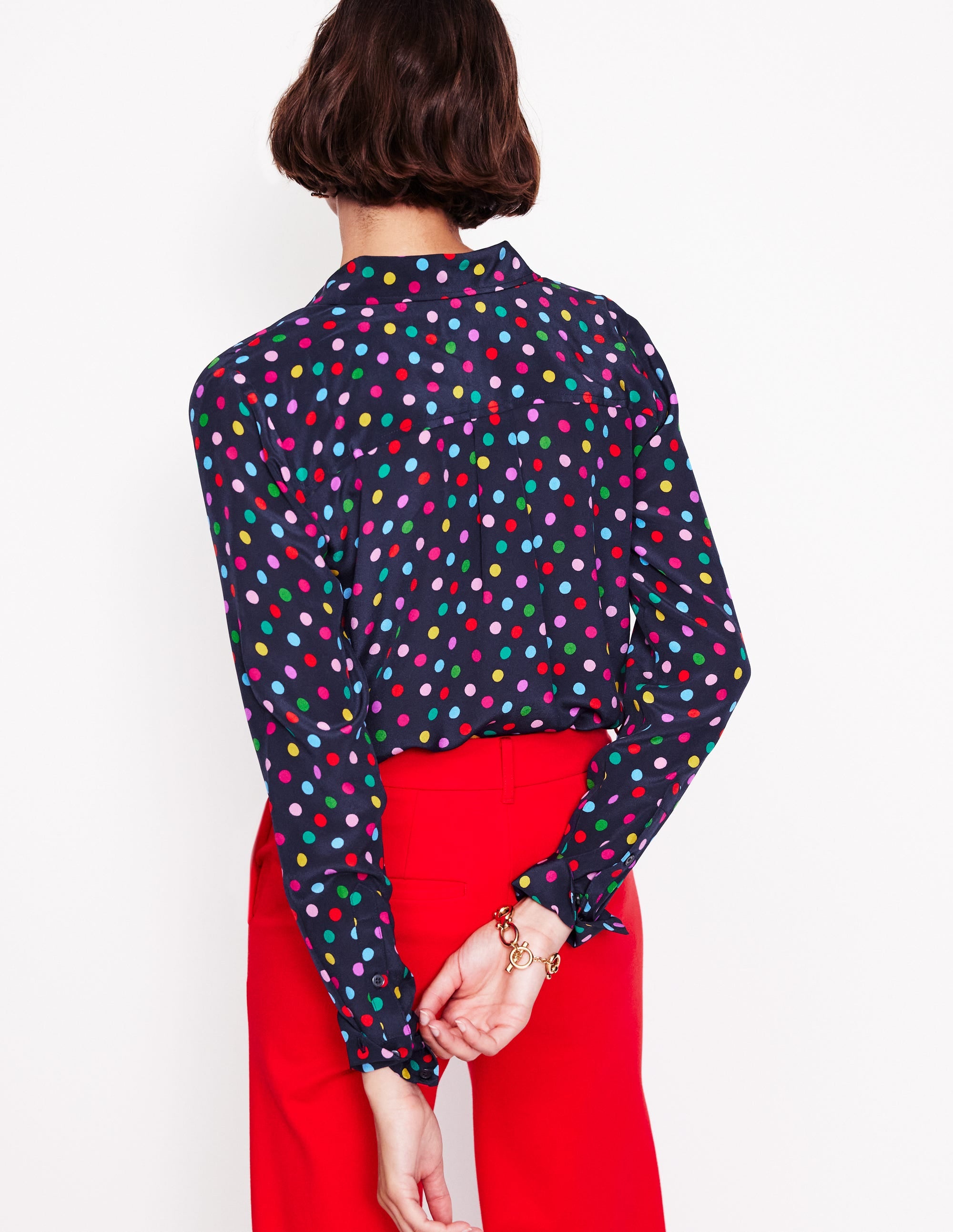  Sienna Silk Shirt-Multi, Abstract Dot、mySite、ashleygrahame