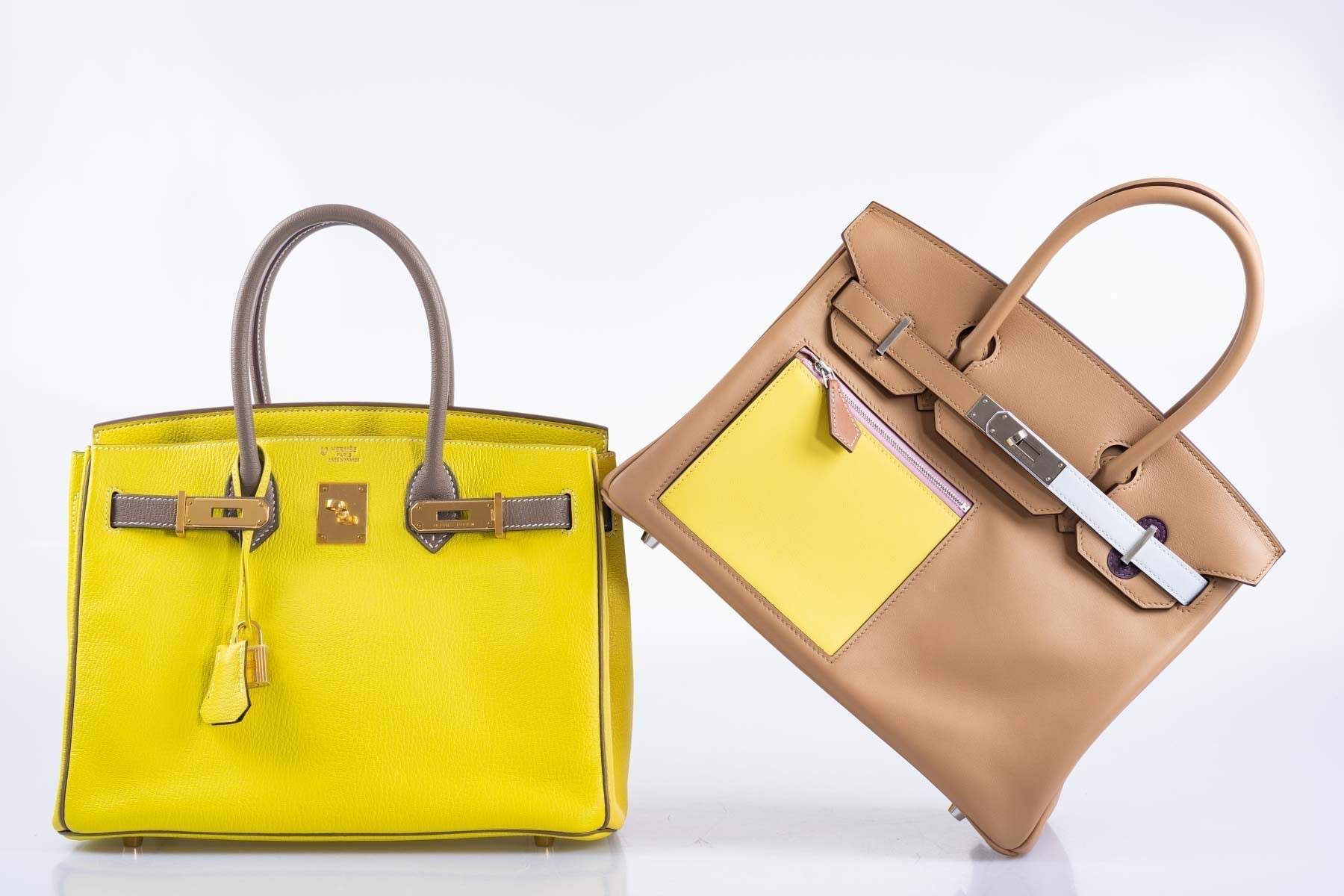 Hermès Birkin 30 Colormatic Chai, Lime, Blue Brume, Cassis Swift Leather Palladium Hardware、mySite、garminoutage.com