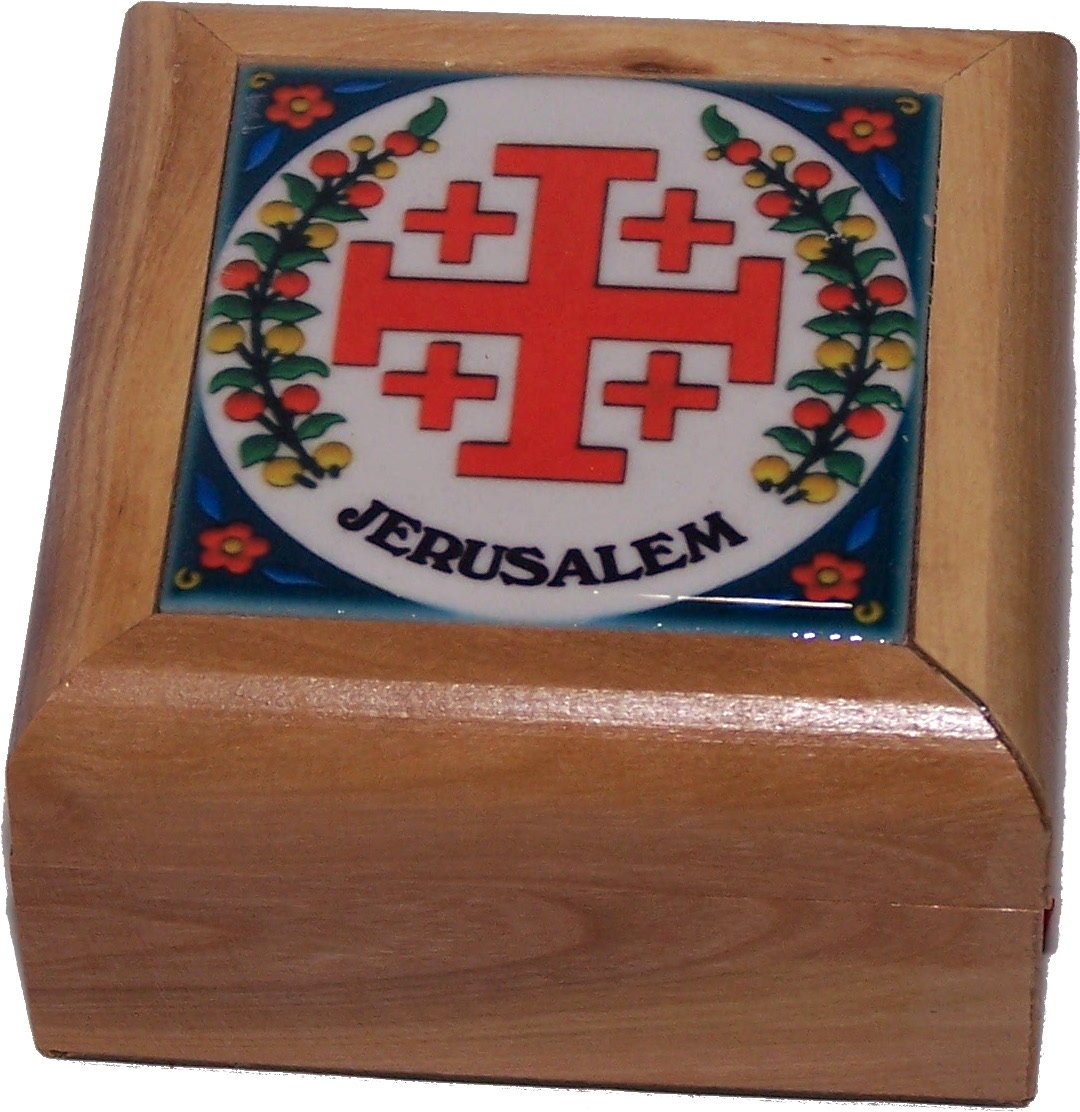 Holy Land Market First Communion Box - Rosary Box - Bethlehem Olive Wood、mySite、topwebapps