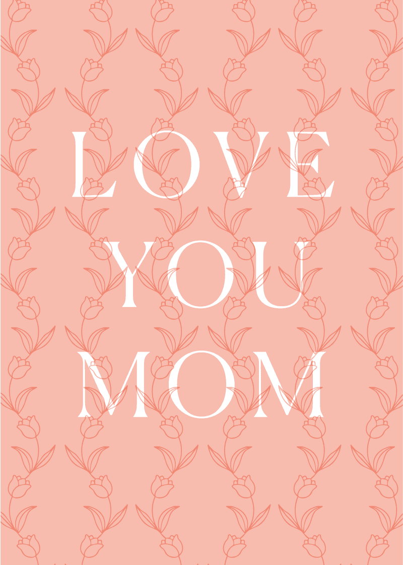 Love You Mom Greeting Card、mySite、solidvoid