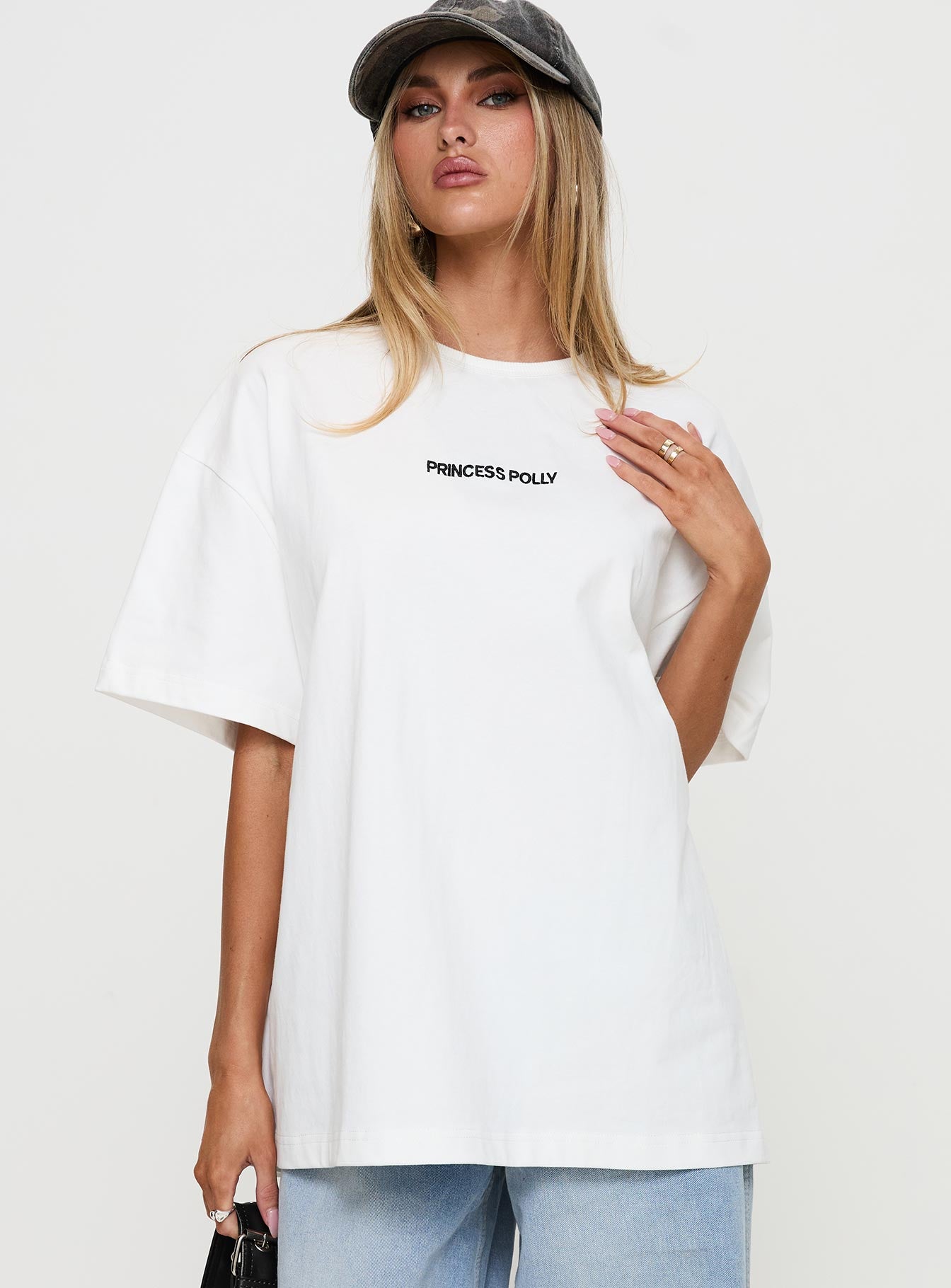 Power Play Active Oversized Tee White、mySite、solidvoid