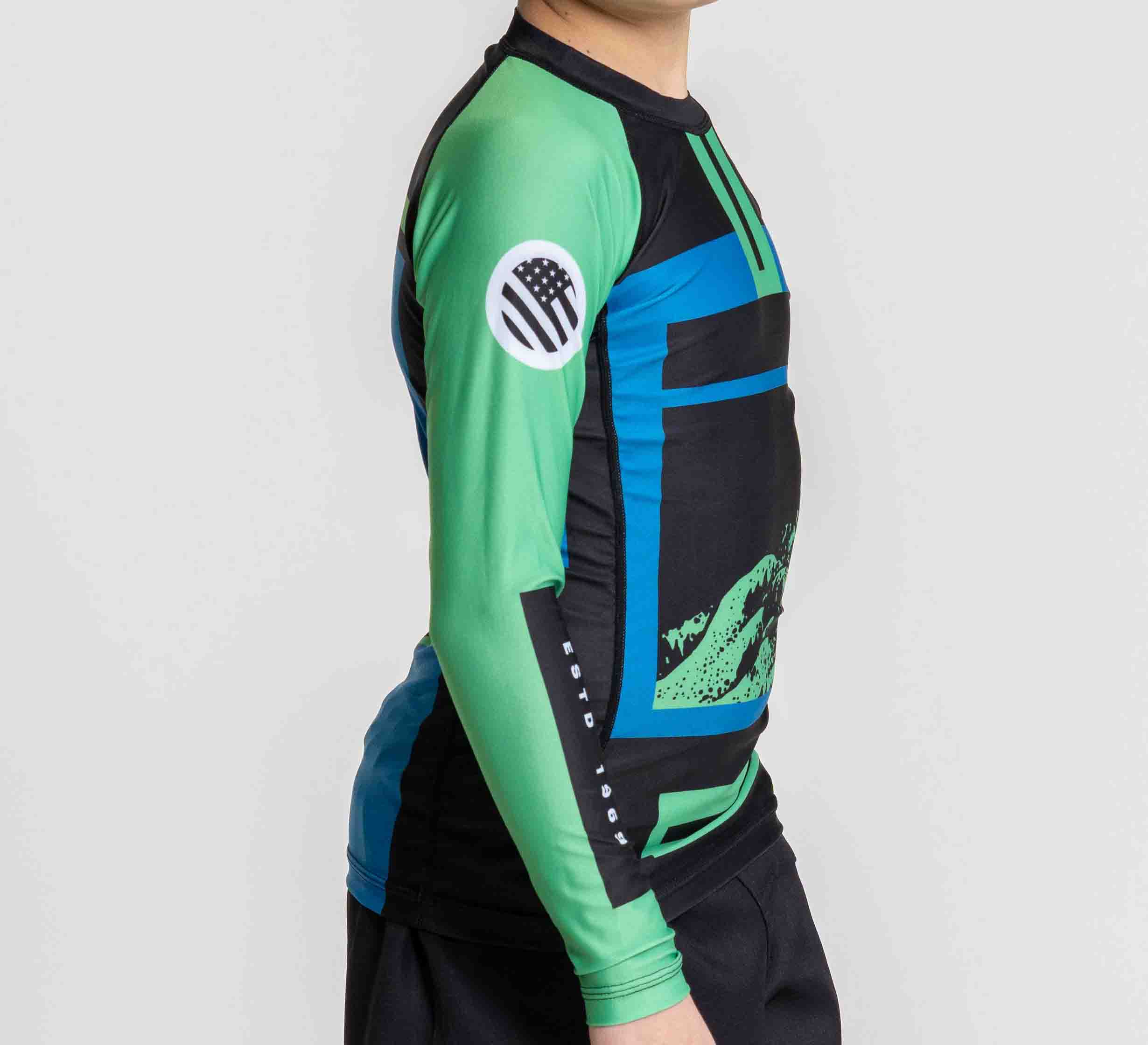 Kids Mt. FUJI Flex Lite Long Sleeve Rashguard Blue/Green、mySite、gigharbornorthrealestate
