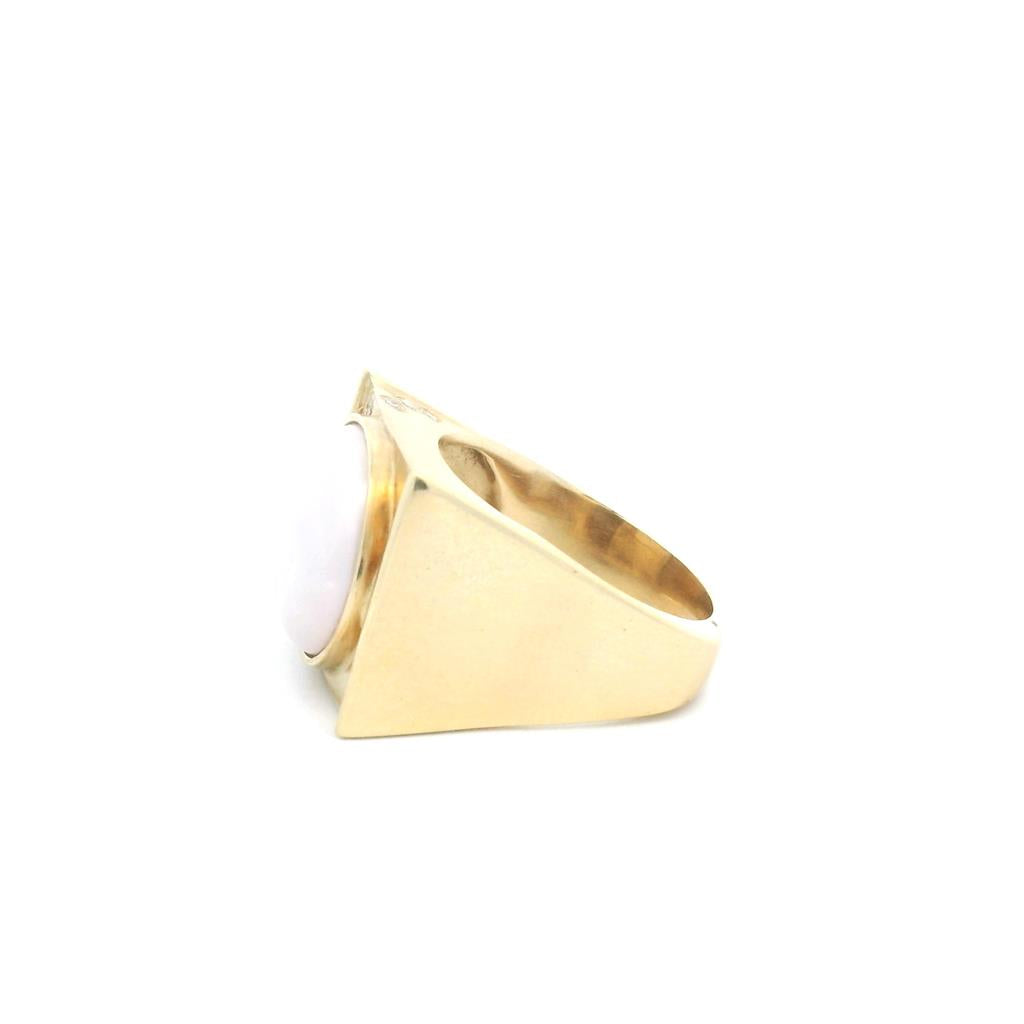  Estate 18K Yellow Gold Susan Sadler Freshwater Pearl Cocktail Ring