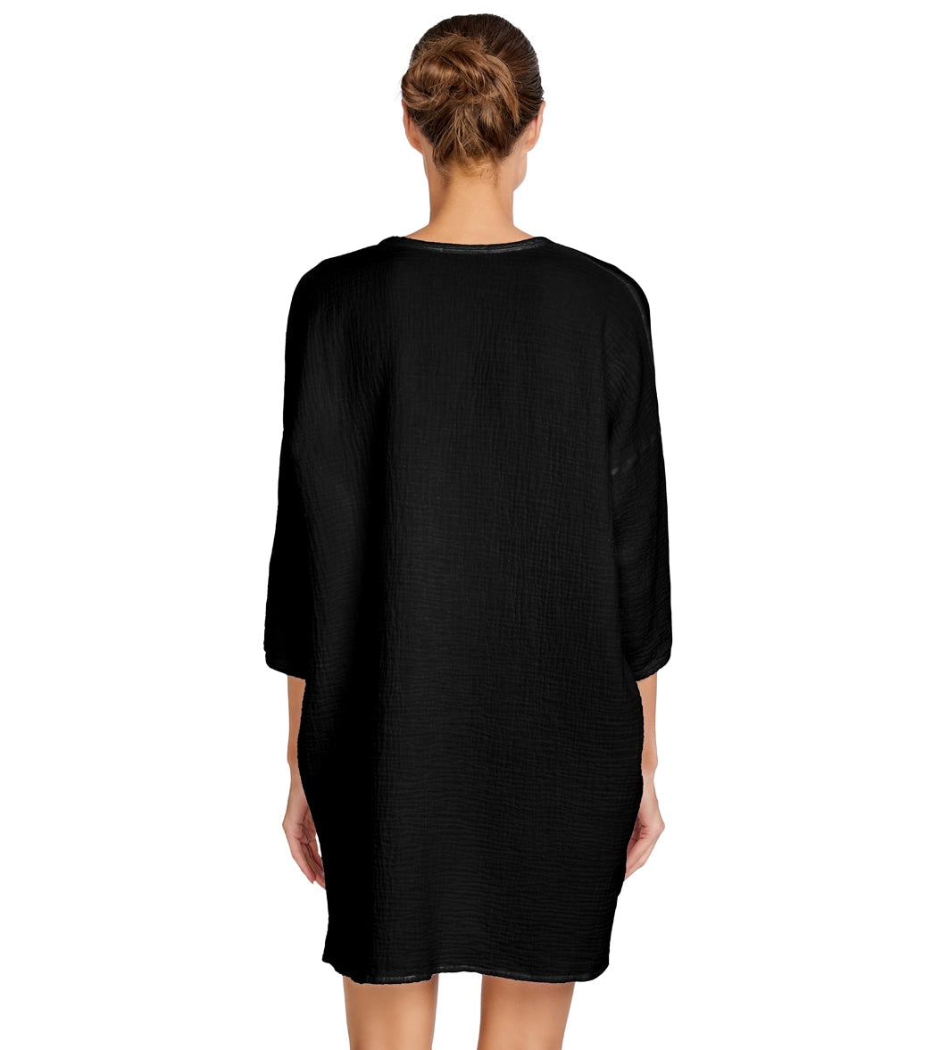 Robin Piccone Women's Emily V Neck Cover Up Tunic、mySite、noshort