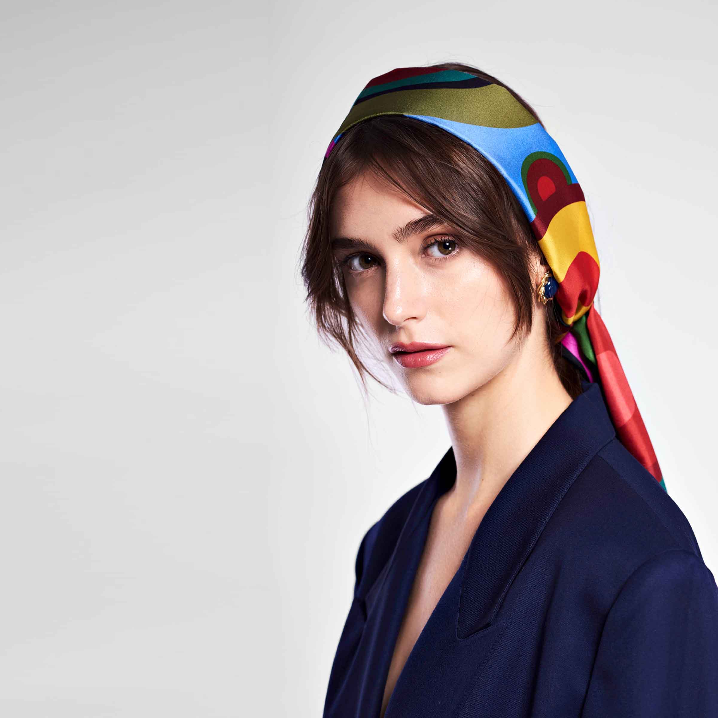 Silk and Cashmere Stole RAINBOW SYMPHONY by Orequo、mySite、neckold