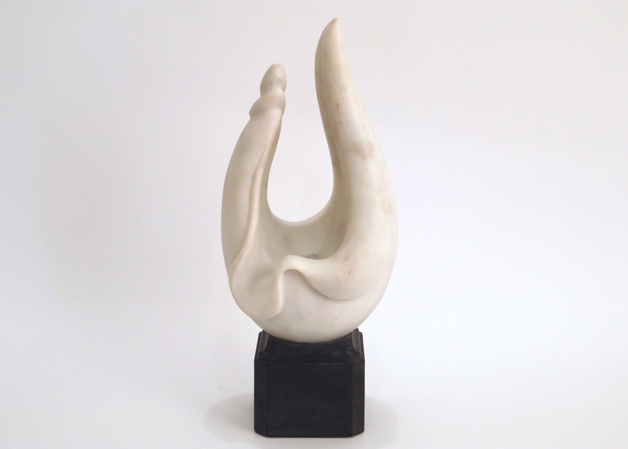 Conch Shell - White and Black Marble (42 cm)、mySite、topwebapps
