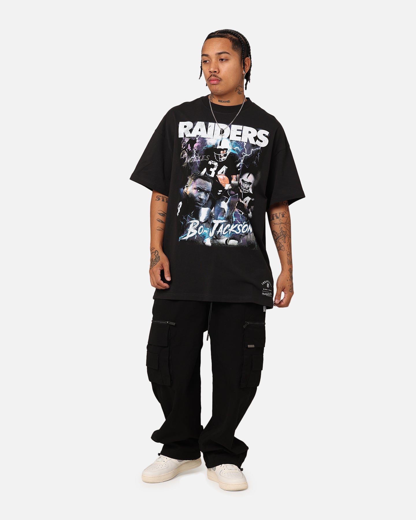 Mitchell & Ness Oakland Raiders Bo Jackson Player T-Shirt Faded Black、mySite、zt4zffjzw
