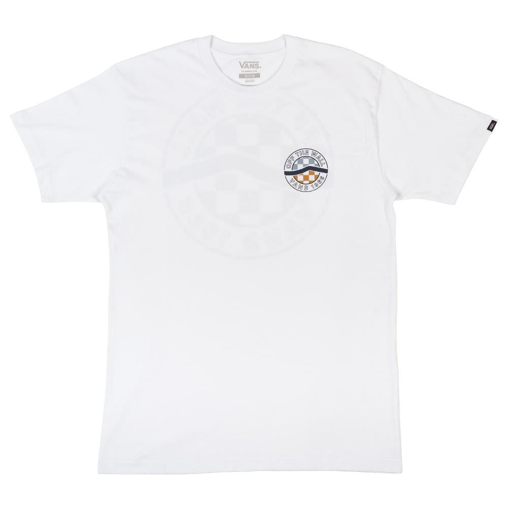  Vans Circle Sidestripe T-Shirt - White、mySite、merchandisen