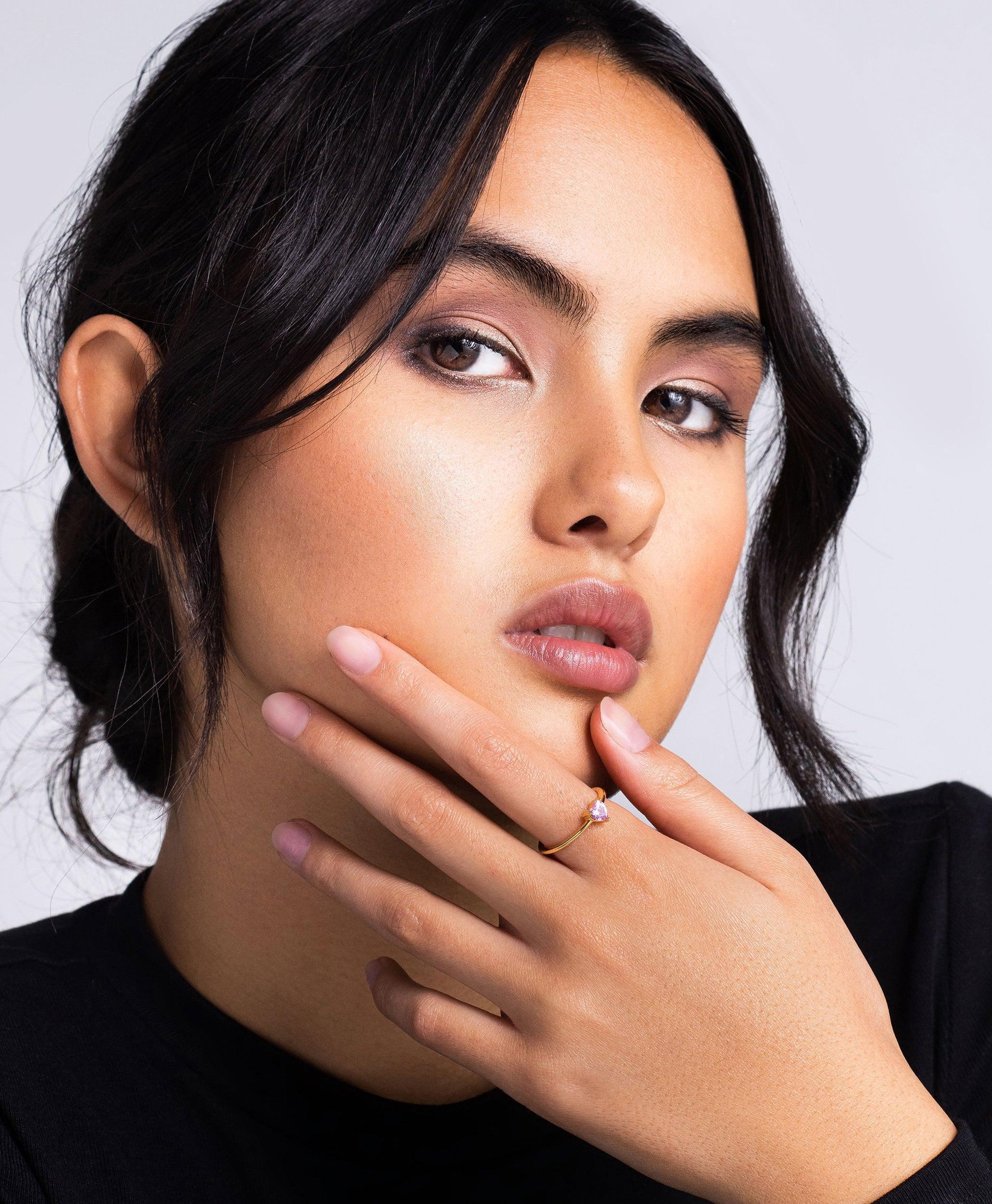  Luv Ring Rose 18ct Gold Plated